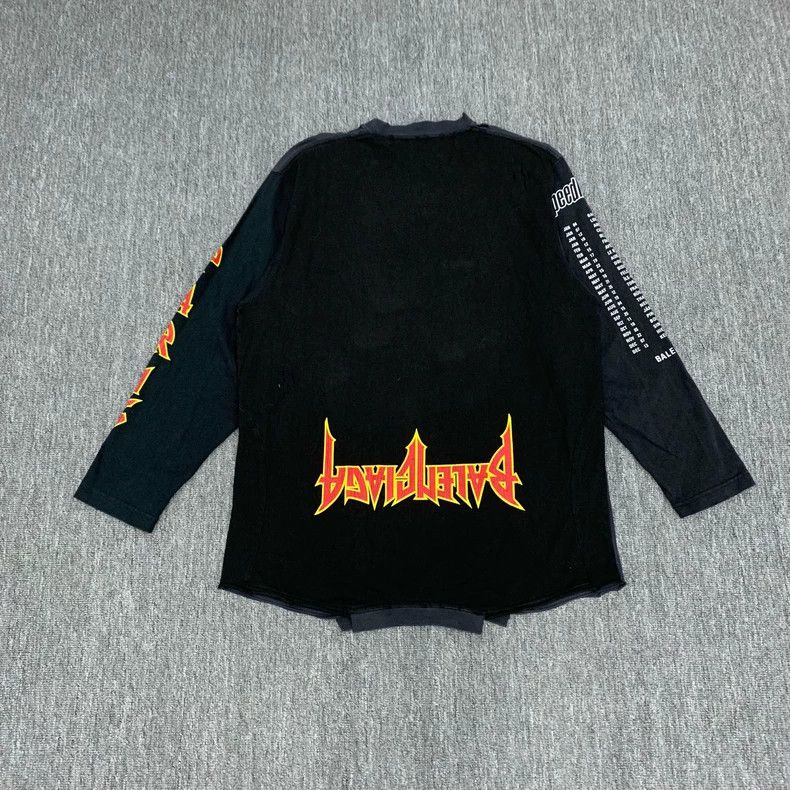 Balenciaga Balenciaga Black Upside Down LOGO Long Sleeve Size US L / EU 52-54 / 3 - 2 Thumbnail