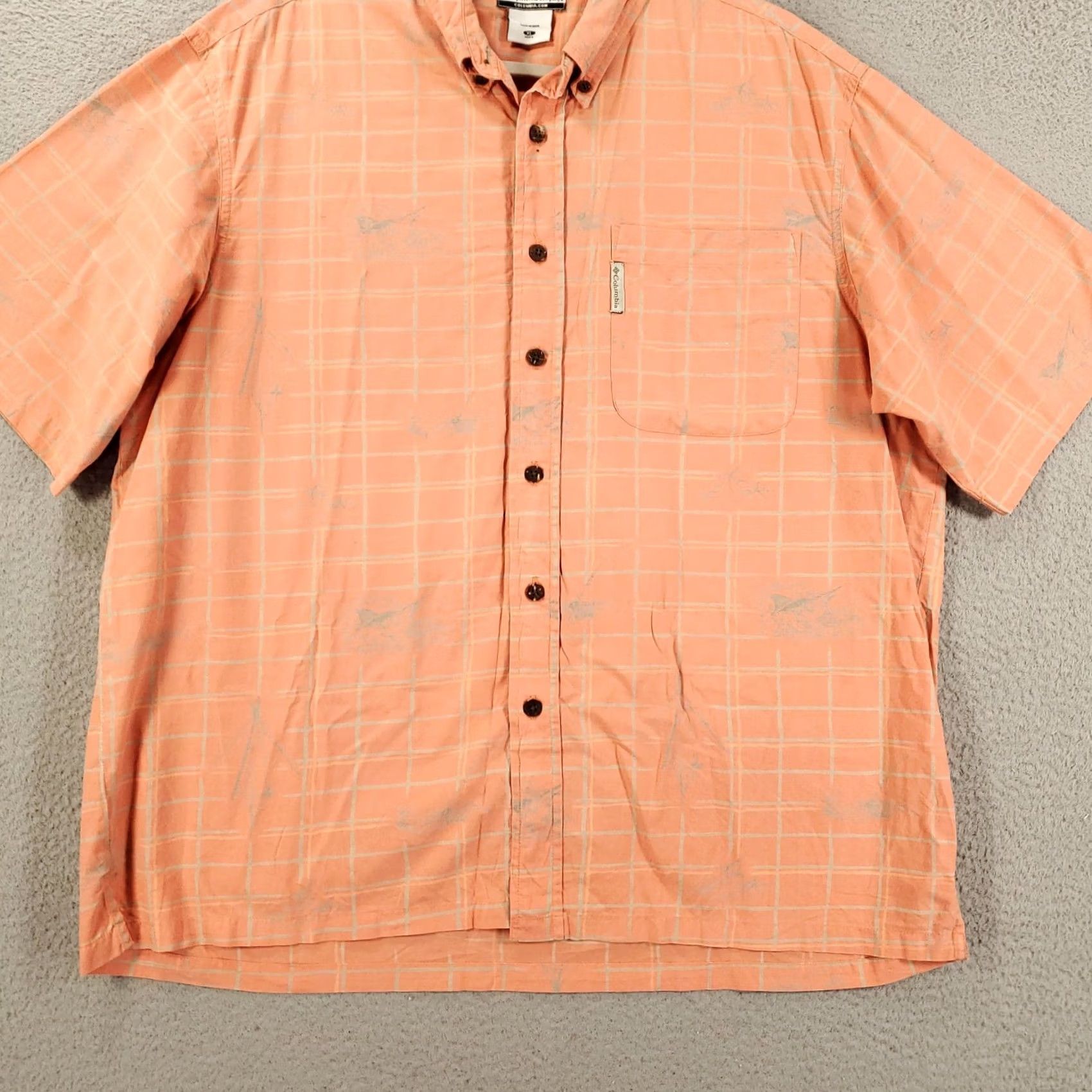 Vintage Columbia River Lodge Shirt Mens XL Orange Plaid Button Up Size US XL / EU 56 / 4 - 4 Thumbnail