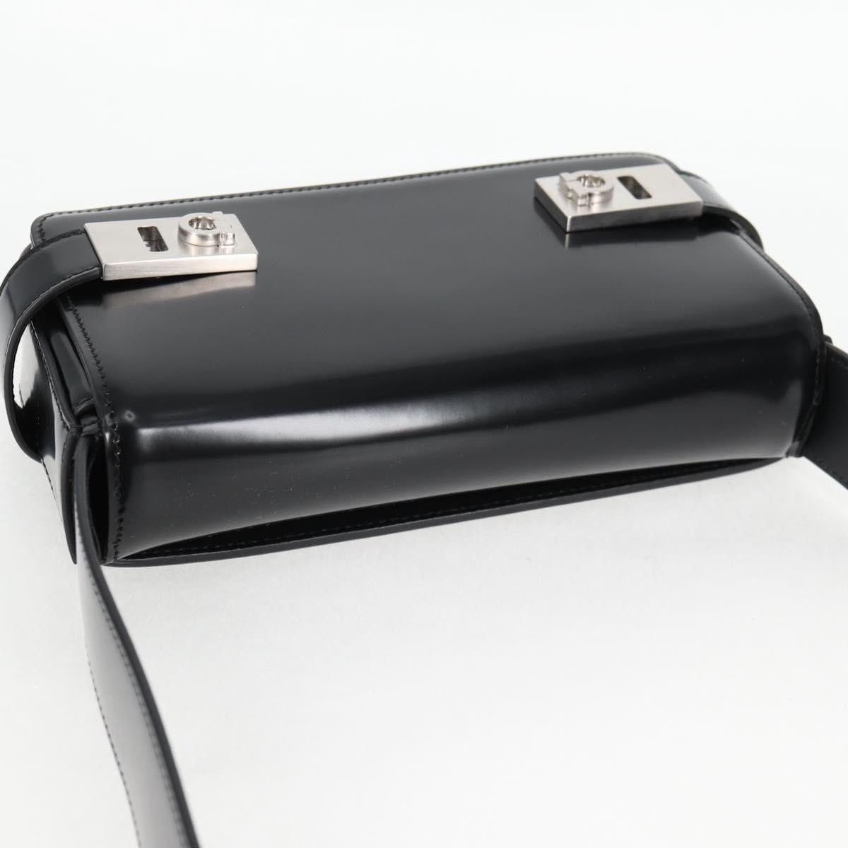 Salvatore Ferragamo Salvatore Ferragamo Patent Leather Gancini Black Size ONE SIZE - 3 Thumbnail