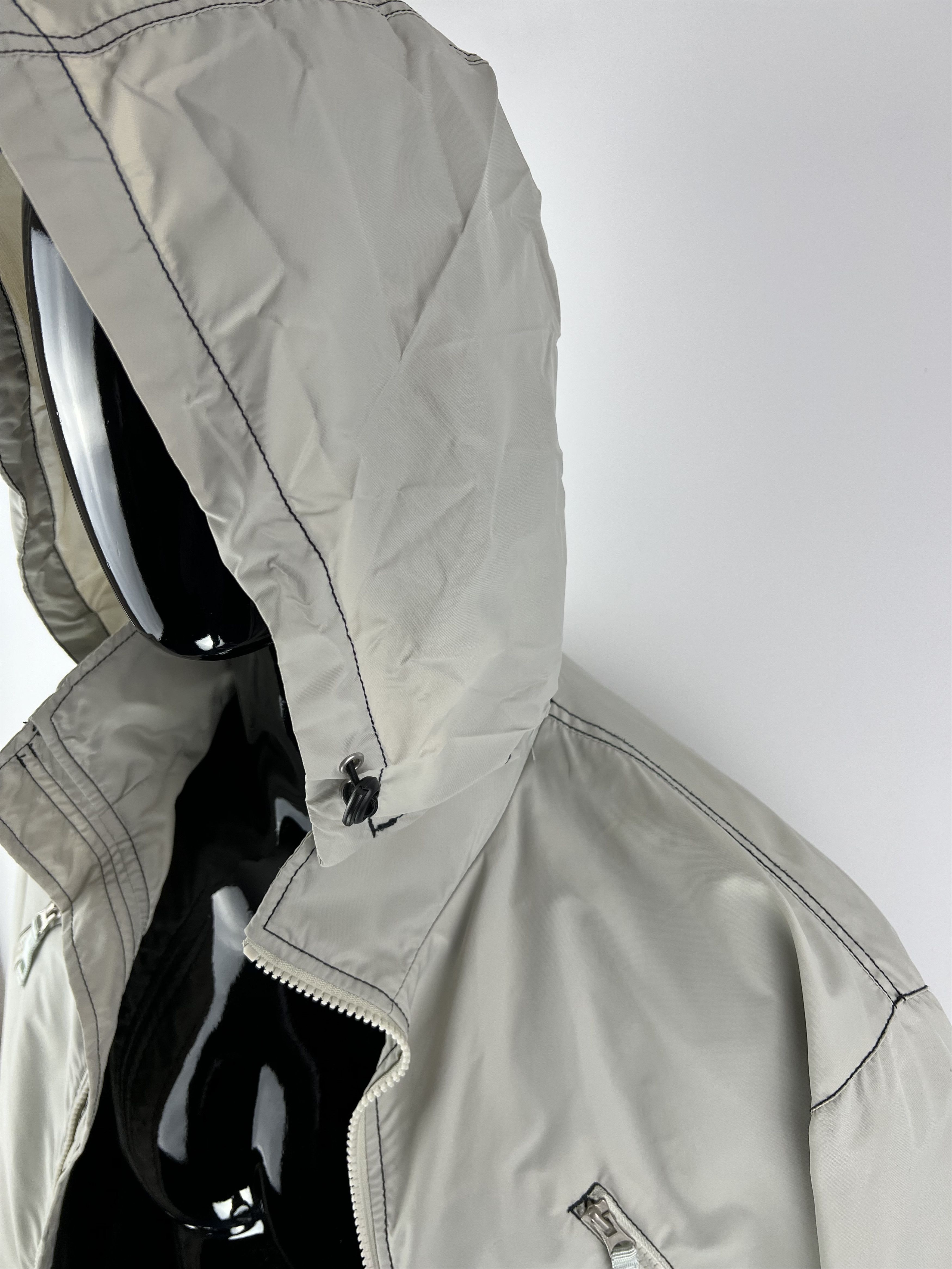 Vintage Armani Jeans Men\'s Gray Nylon Jacket Size EU48