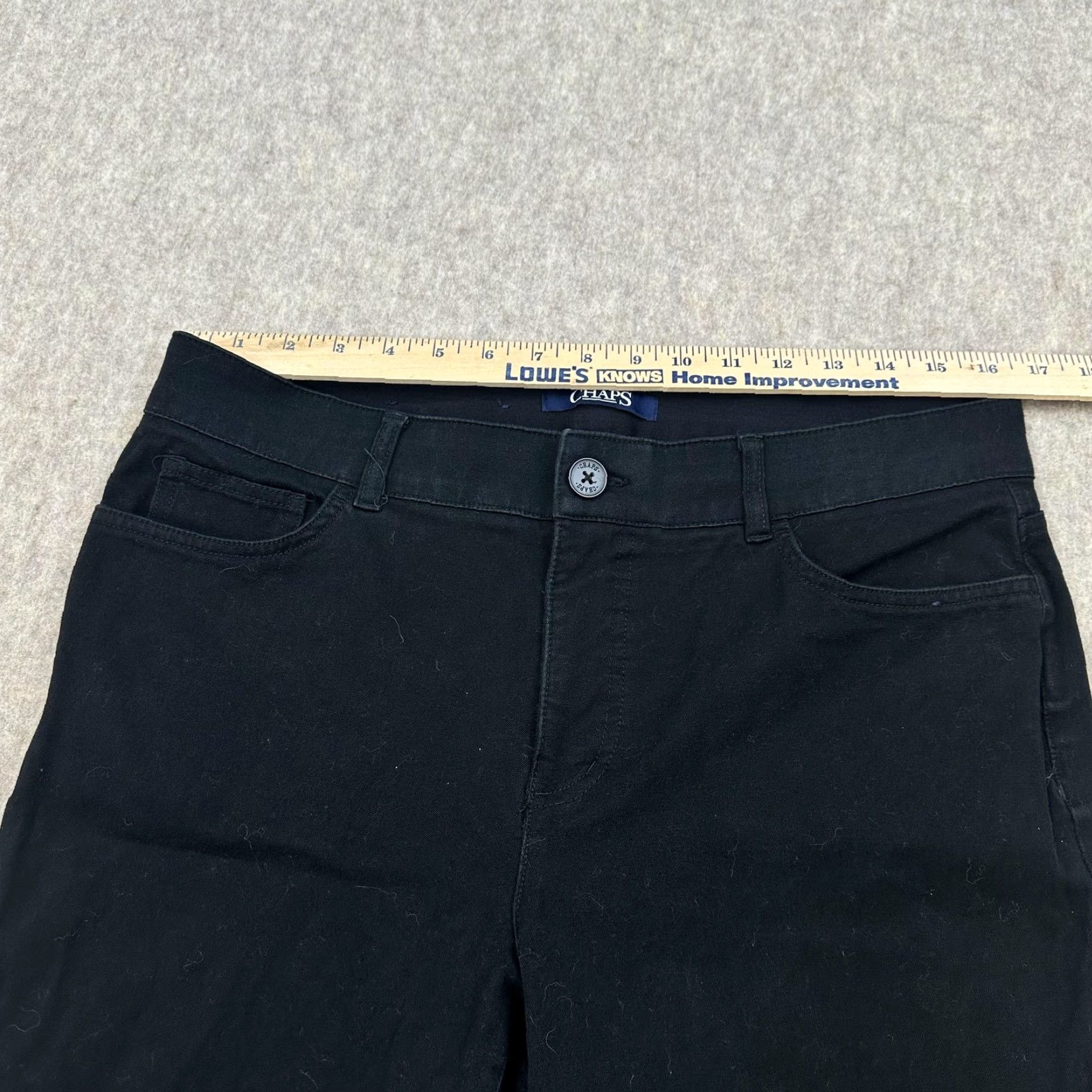 Chaps Chaps Jeans Womens 14 Black Straight Leg 5 Pocket Denim Casual Classic Fit Size 36" / US 14 / IT 50 - 5 Thumbnail