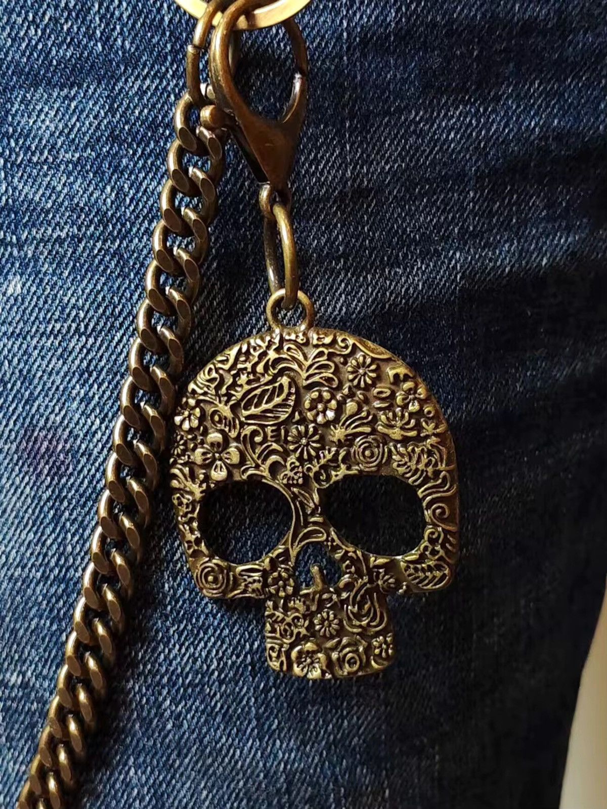 Vintage Vintage Hook Skull Jeans Chain Size ONE SIZE - 2 Thumbnail