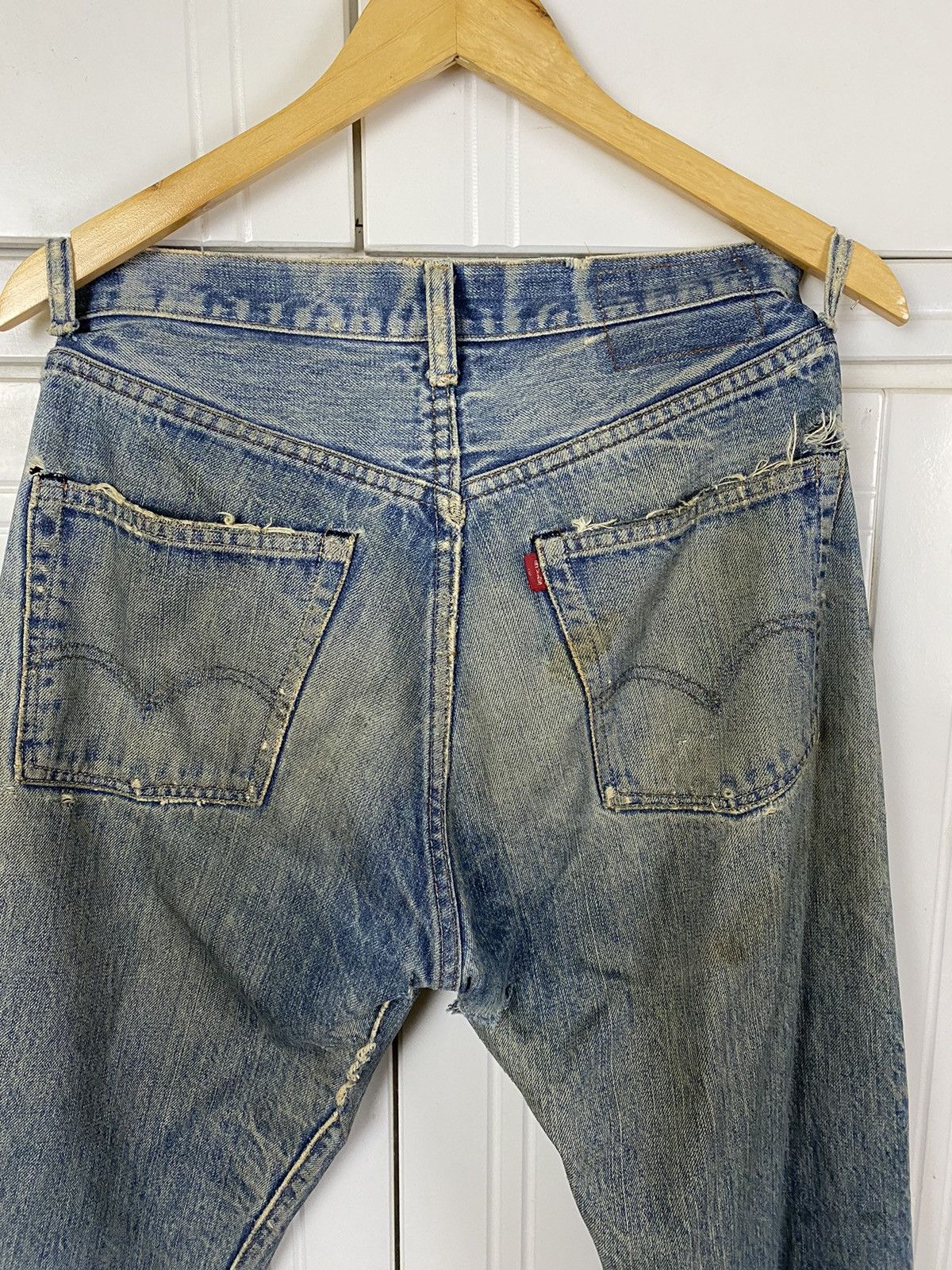 Levi's × Vintage VTG Levis 70s 505 Red Tab Jeans Distressed Size US 31 - 4 Thumbnail