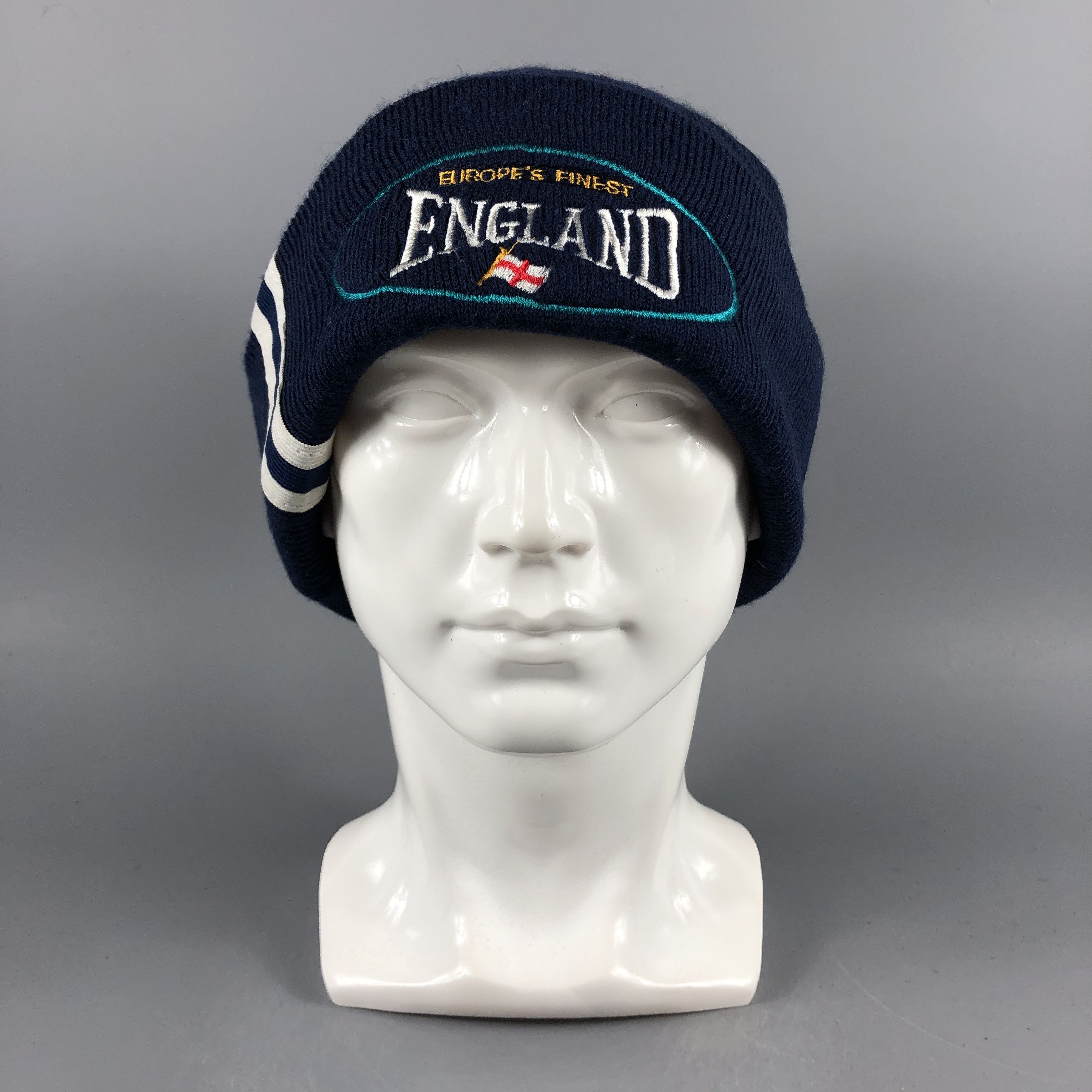 Vintage Europe's Fitnest England Beanie Snow Hat Snow Cap -D1202 Size ONE SIZE - 2 Thumbnail