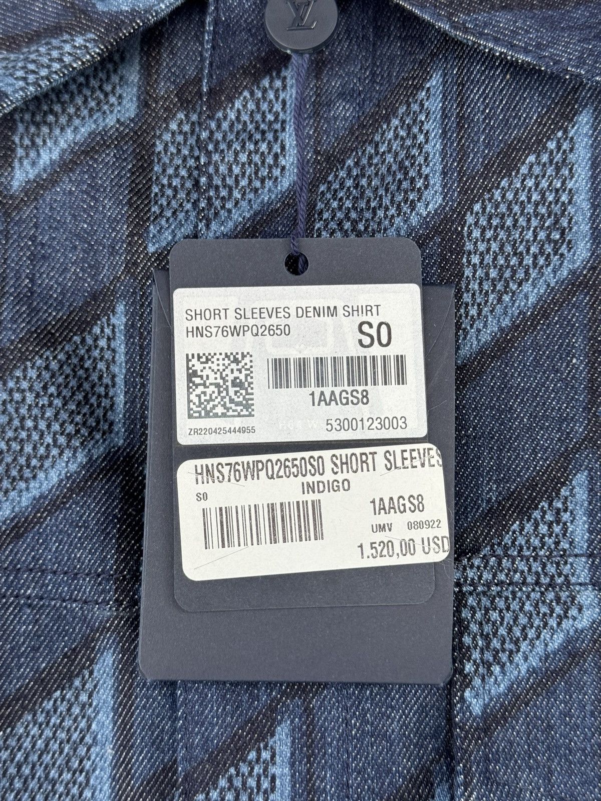 Louis Vuitton Louis Vuitton Indigo Diamond-Stipe Denim Shirt SMALL Size US S / EU 44-46 / 1 - 4 Thumbnail
