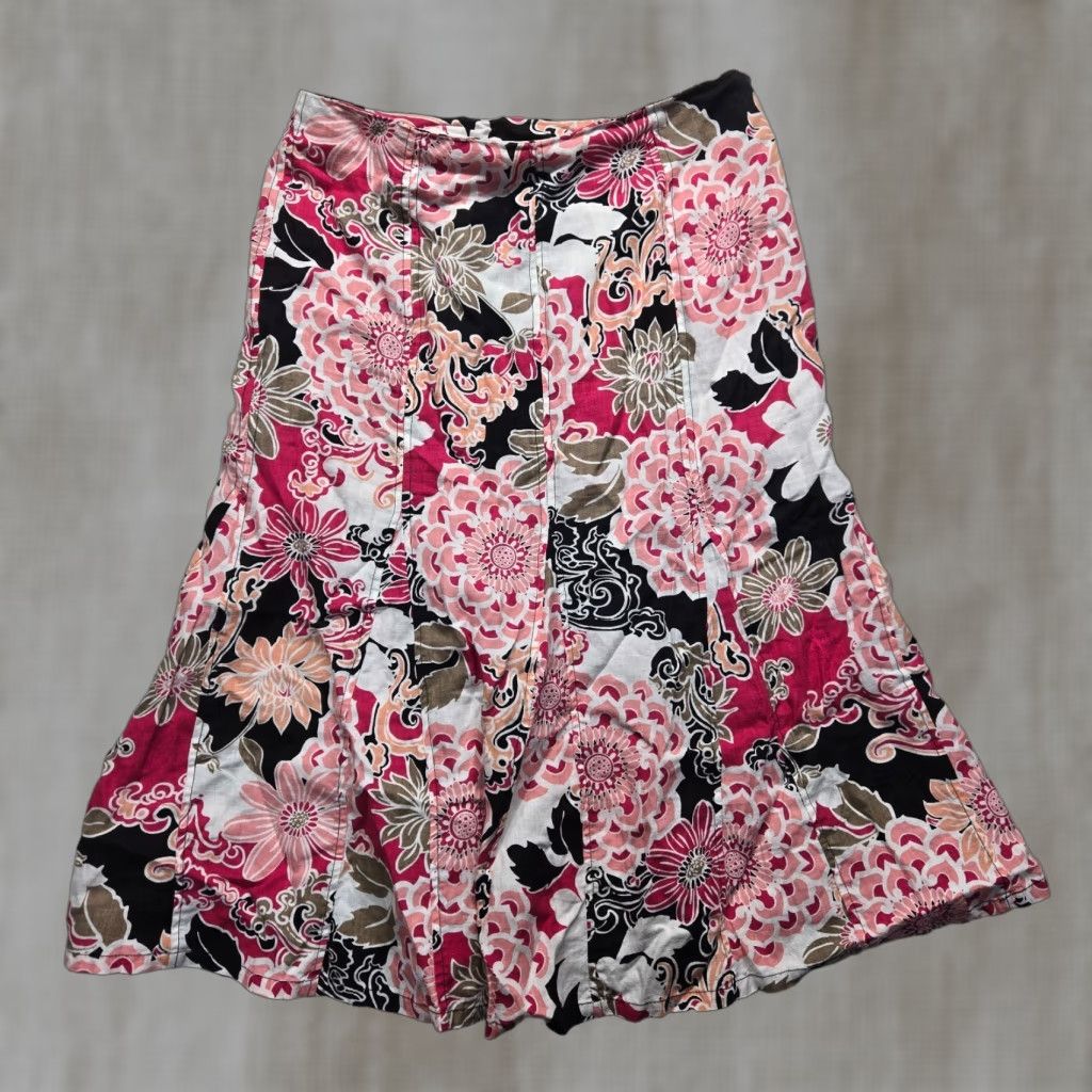 Pinko KIM ROGERS Skirt Adult Size 10P Petite Pink Floral Flowers Women's Size 32" / US 10 / IT 46 - 1 Thumbnail