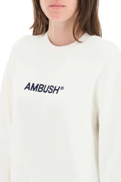 Ambush Design o1mle0424 Regular Fit Crewneck Sweatshirt in White Size XXS / US 00 / IT 34 - 6 Thumbnail