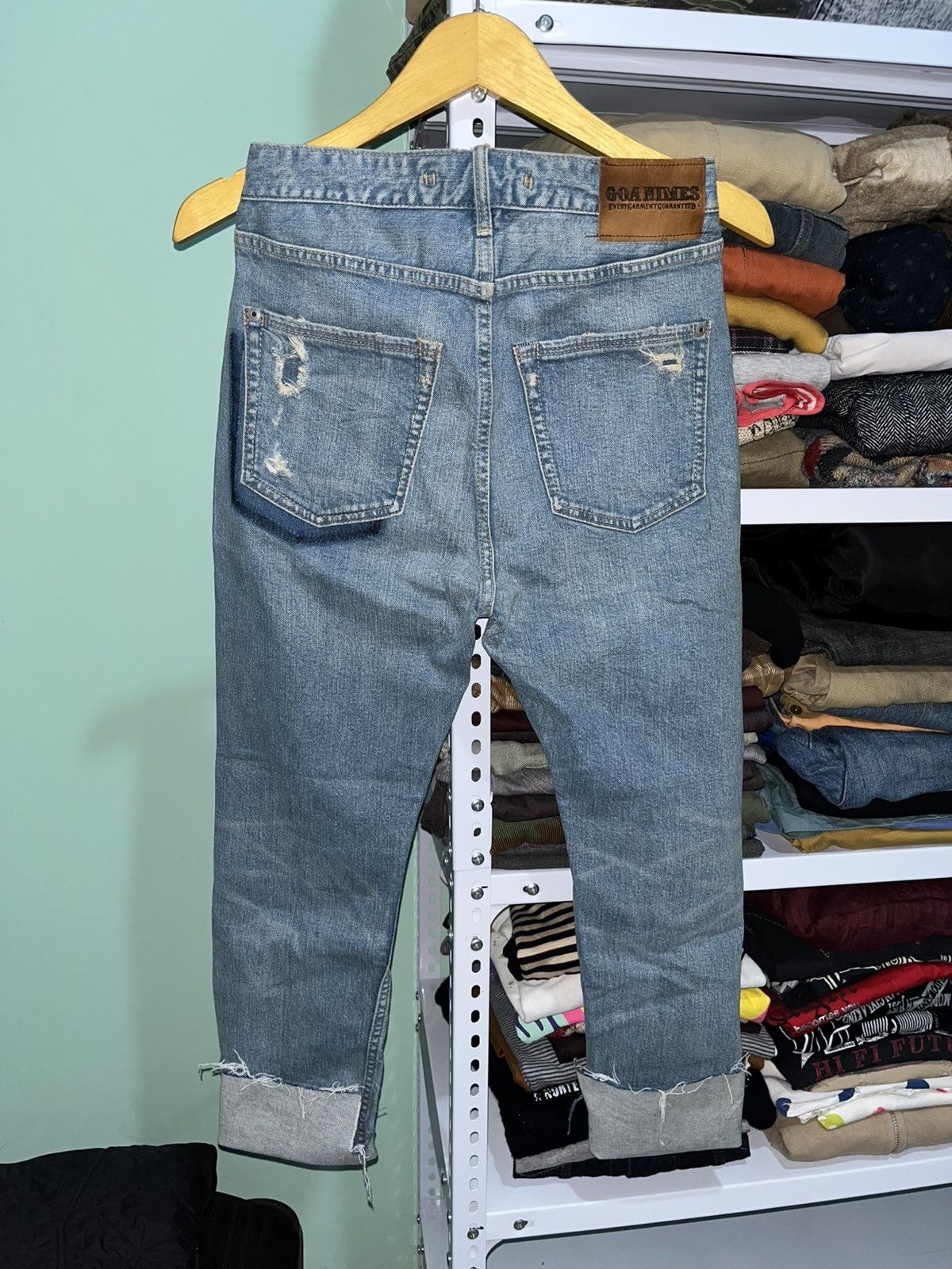 GOA GOA Nimes Distreseed Denim Selvedge Japanese Brand Size 27" / US 4 / IT 40 - 8 Thumbnail