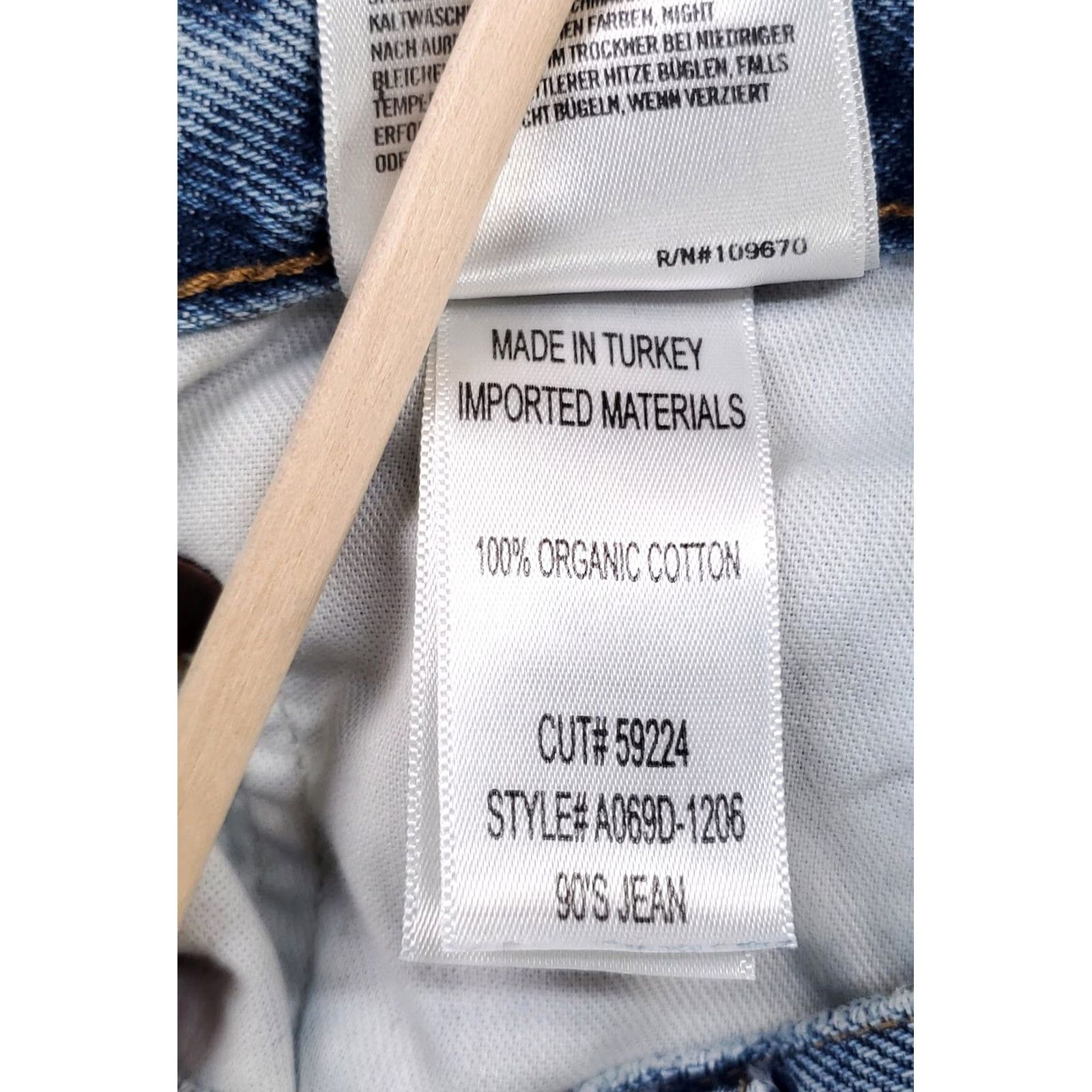 Agolde AGOLDE 90s Jean Distressed Blue Jeans Womens 28 Adult Regular 28 x 29 Actual Straight Jeans Jeans Blue Womens Size 28" / US 6 / IT 42 - 3 Thumbnail
