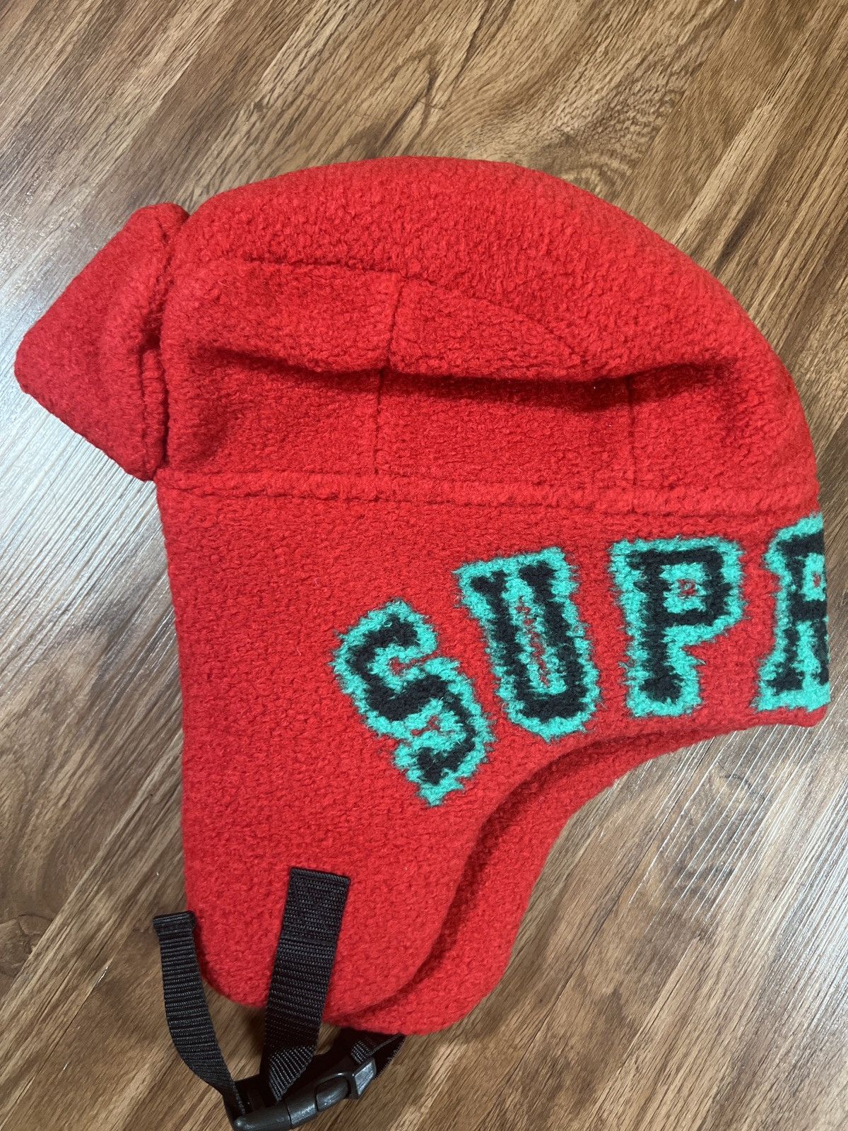 Pre-owned Hypebeast X Supreme Shearling Trooper Hat In Red