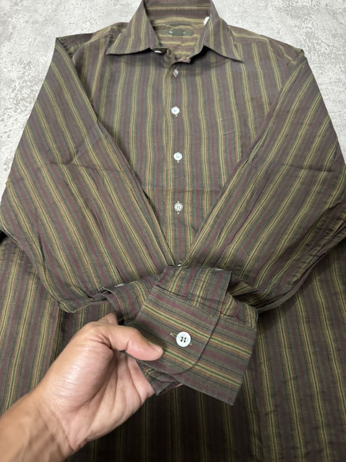 Ermenegildo Zegna ERMENEGILDO ZEGNA MOTIF STRIPED LONGSLEVE Size US M / EU 48-50 / 2 - 3 Thumbnail