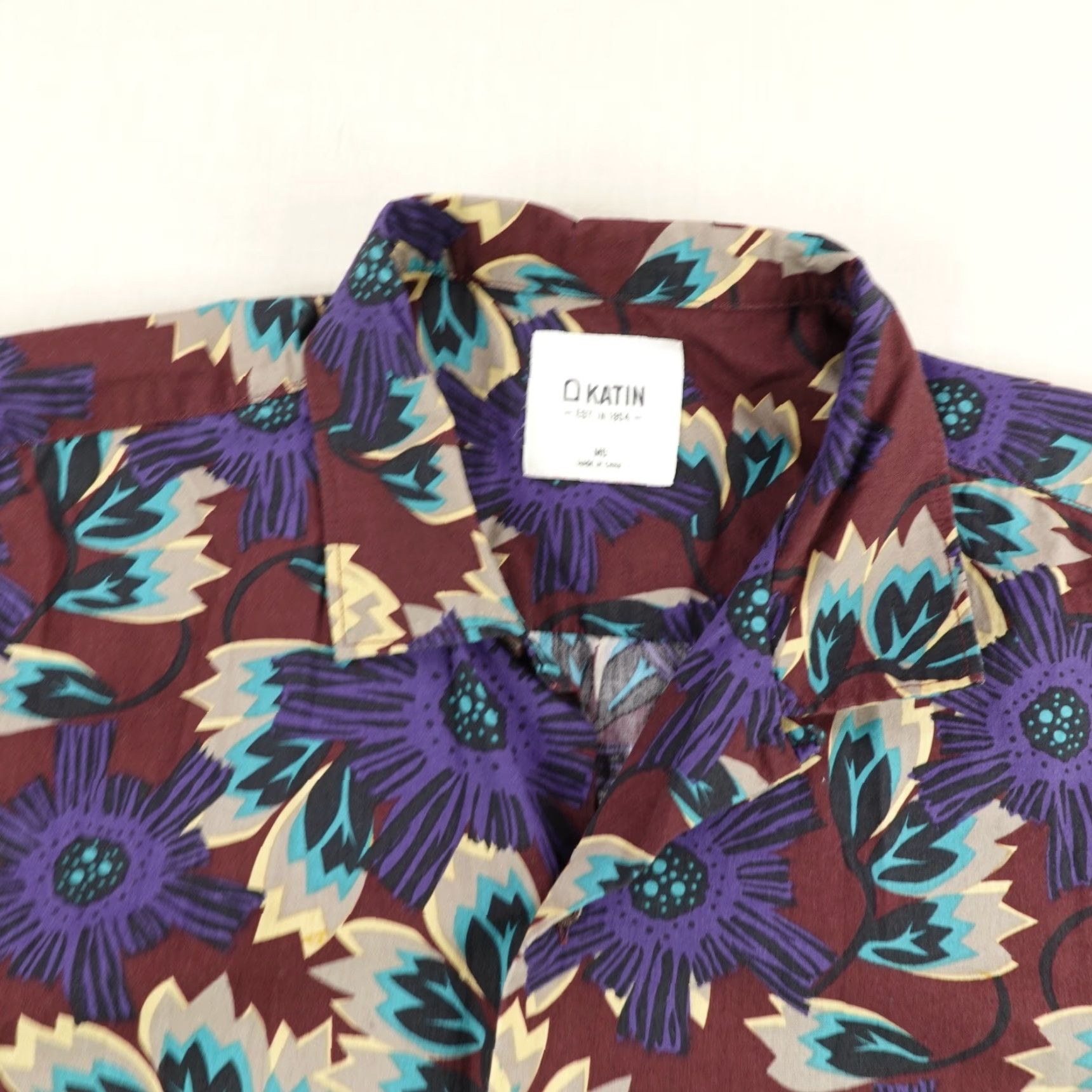 Katin VINTAGE Katin Button-Up Shirt Mens Medium Red Floral Hawaiian Aloha Beach Outdoor Size US M / EU 48-50 / 2 - 2 Thumbnail