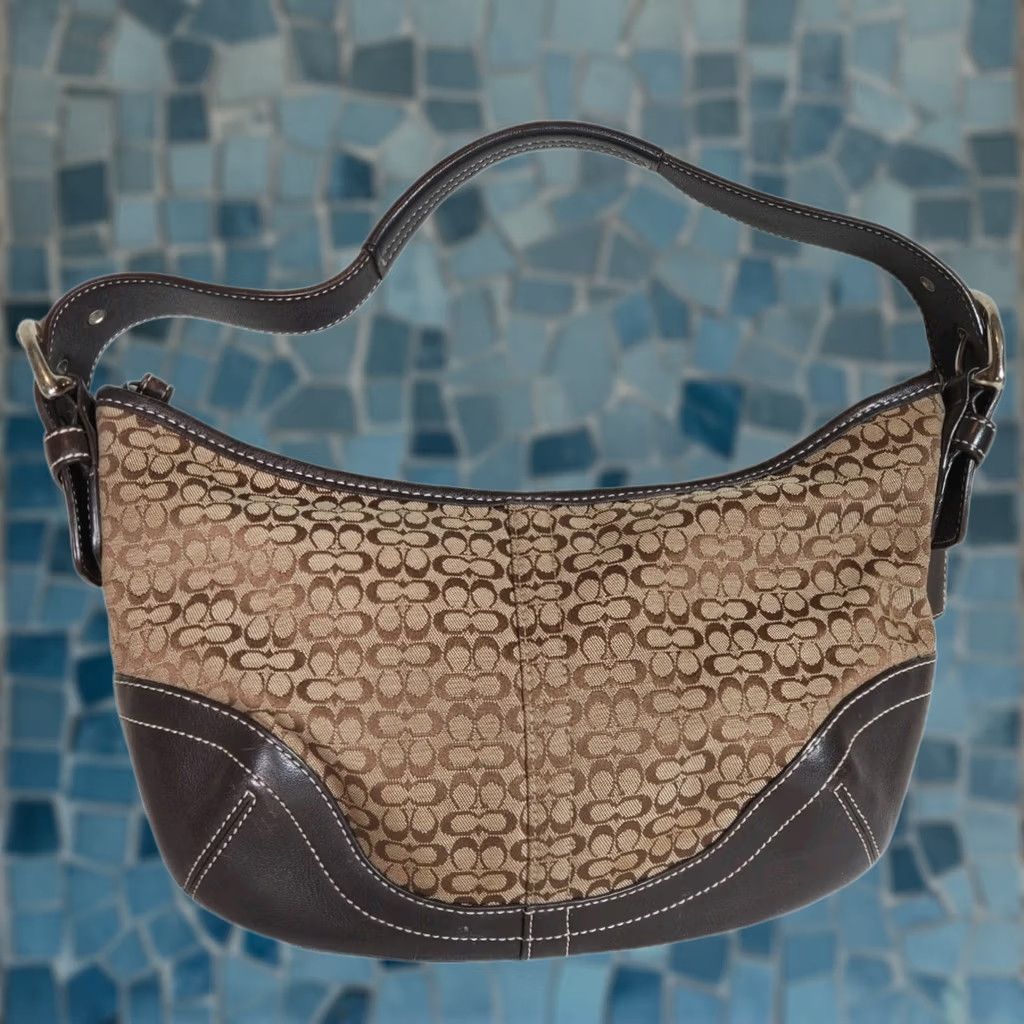 Coach VINTAGE Coach Soho Hobo Bag Small Signature C Khaki Canvas