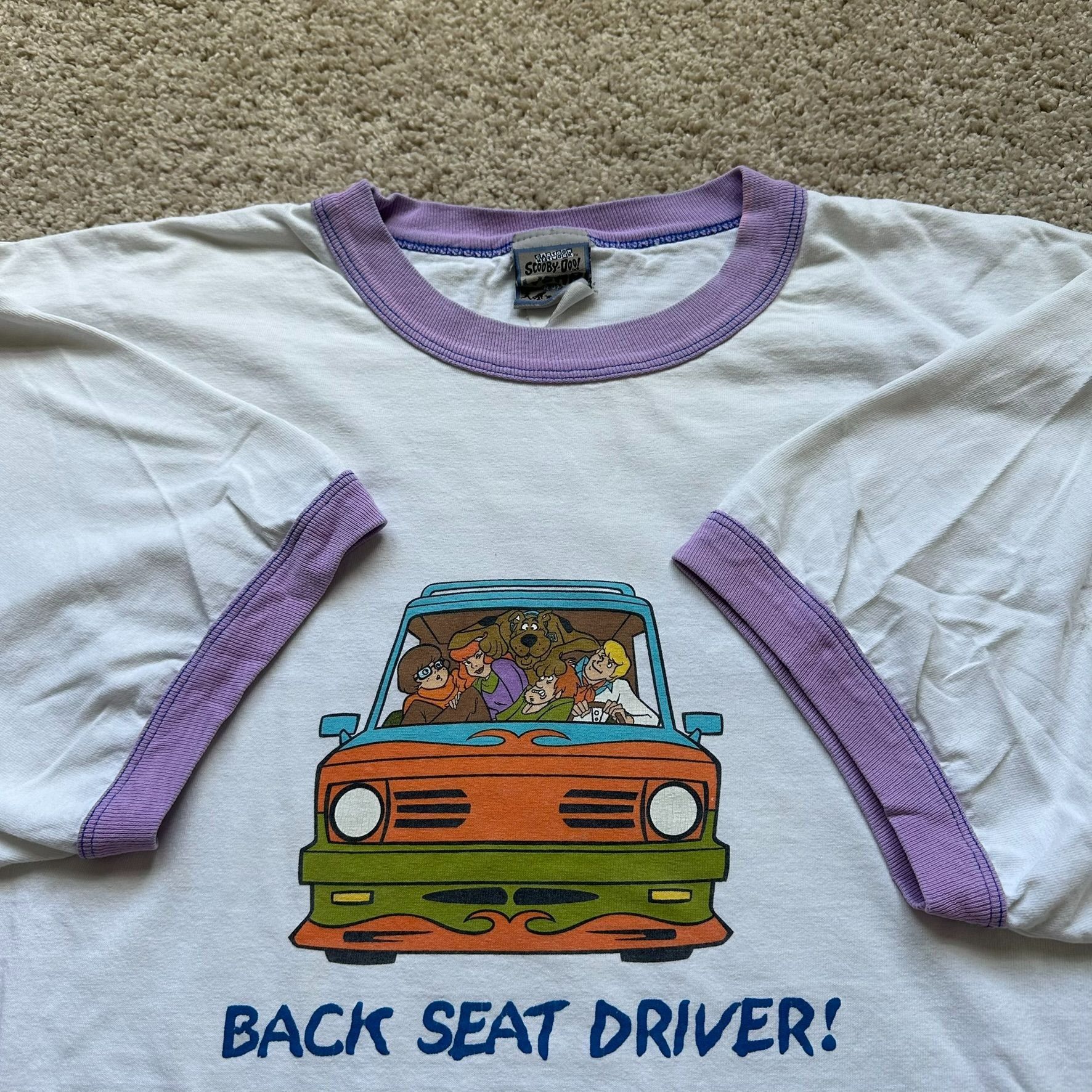 Cartoon Network Vintage Y2K Scooby-Doo Mystery Machine Ringer T-Shirt Kidcor Size US XL / EU 56 / 4 - 2 Thumbnail