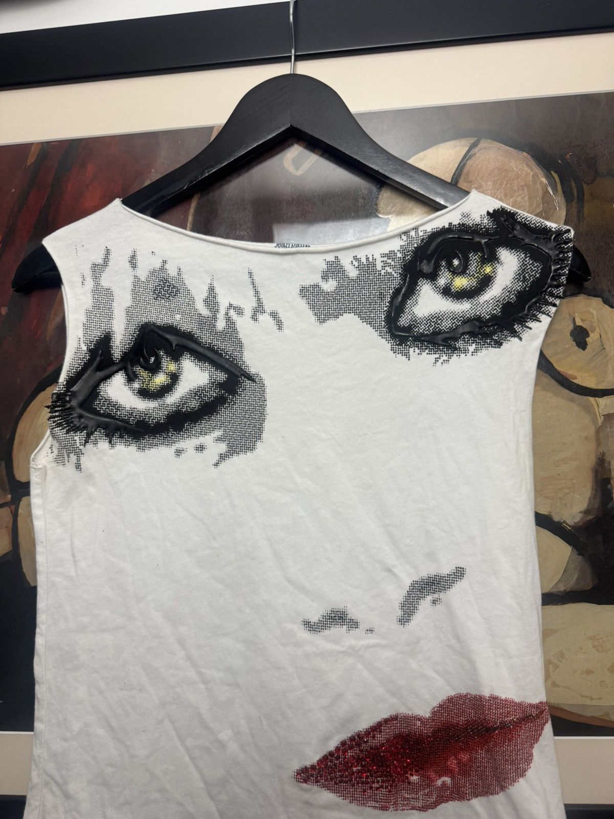 Jean Paul Gaultier Jean Paul Gaultier Archive Target Face Print Cotton Top Rare Size XS / US 0-2 / IT 36-38 - 2 Thumbnail