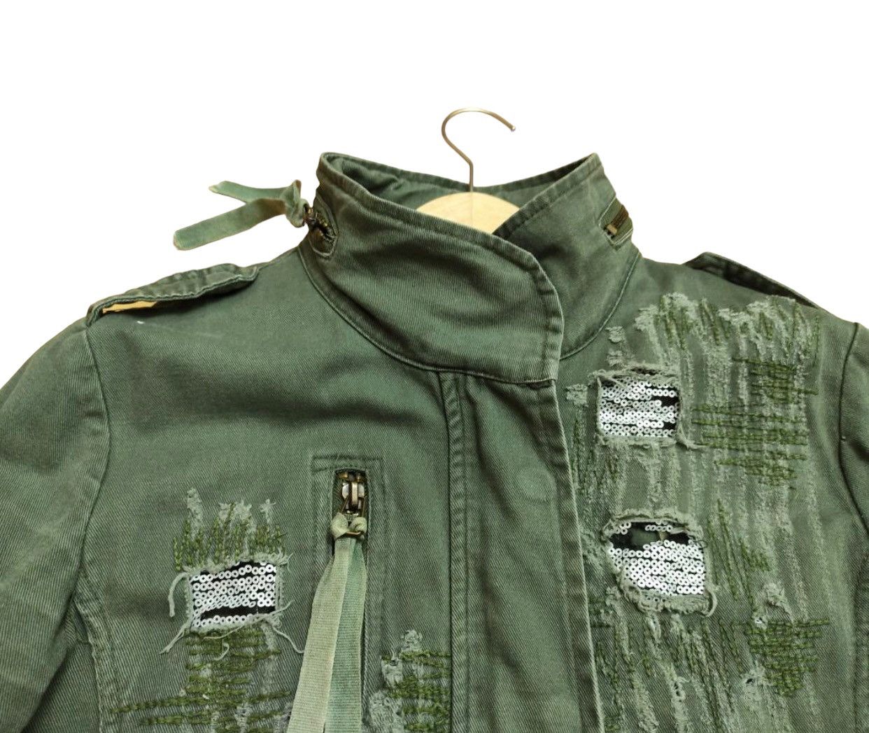 If Six Was Nine Distressed Studded Punk Jacket Love Enough Size US XS / EU 42 / 0 - 3 Thumbnail