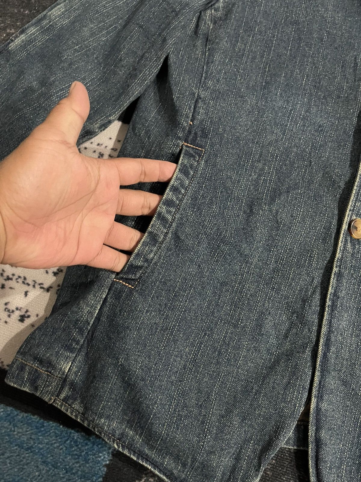 Vintage VINTAGE HIKORY CHORE DENIM JACKET Size US L / EU 52-54 / 3 - 9 Thumbnail