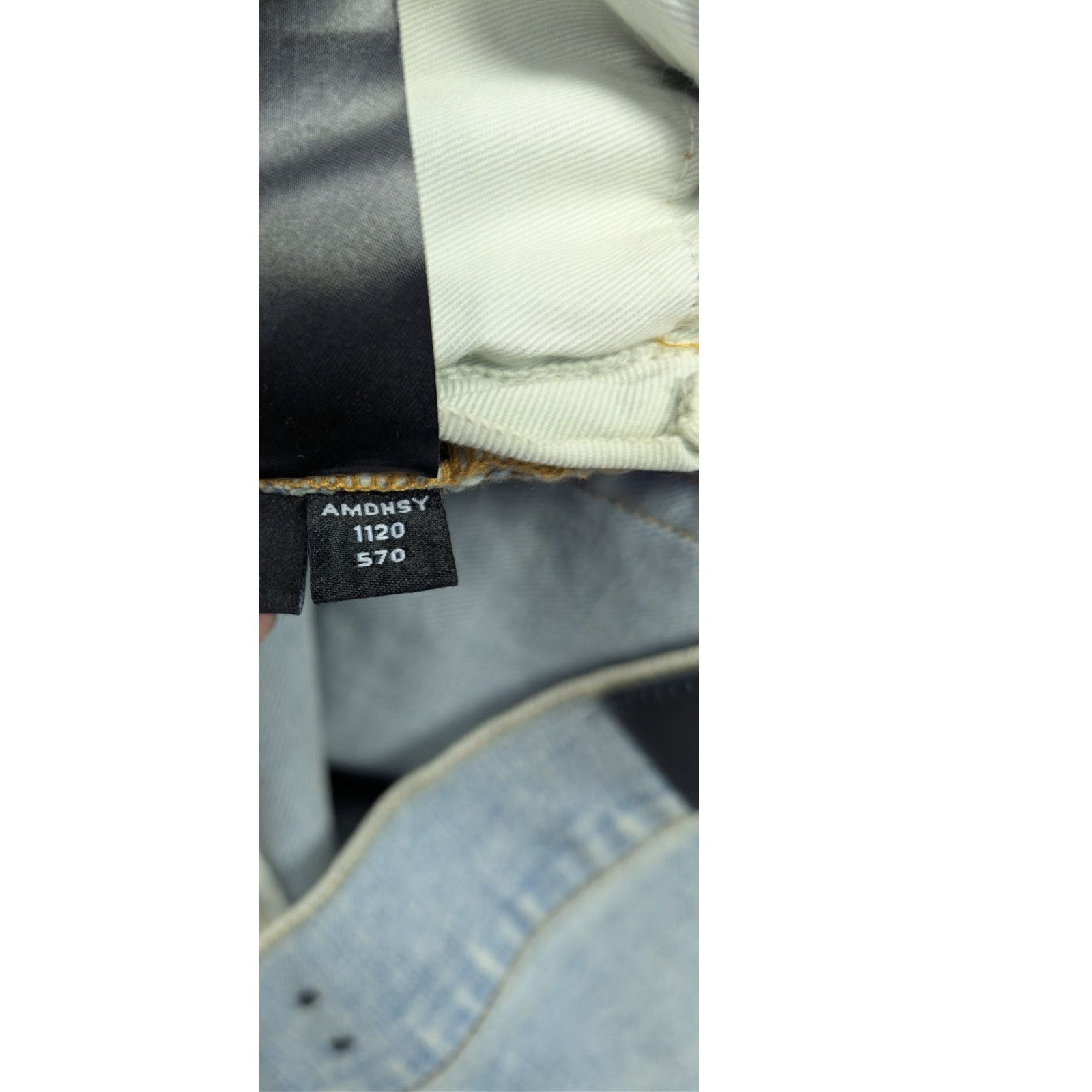 Amiri o1rshd1 Ultrasuede MX1 Denim Jeans in Surf Indigo Blue Size US 29 - 21 Thumbnail