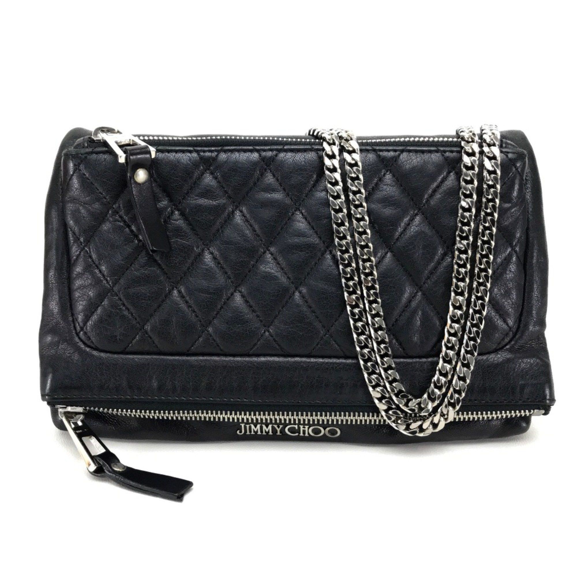 Jimmy Choo Jimmy Choo Quilted Shoulder Crossbody ChainShoulder Shoulder Bag Black Size ONE SIZE - 1 Thumbnail