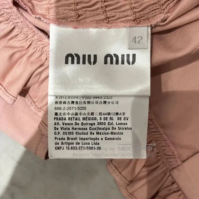Miu Miu Miu Miu Pink Cotton Embroidered Crop Top . Size M / US 6-8 / IT 42-44 - 4 Thumbnail