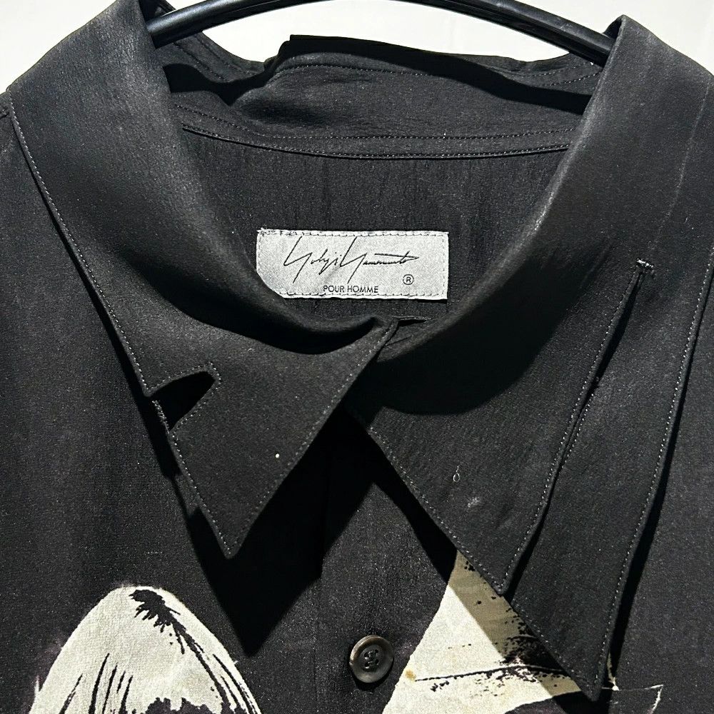 Yohji Yamamoto Yohji Yamamoto POUR HOMME 22AW Silk Print Shirt Size US L / EU 52-54 / 3 - 3 Thumbnail