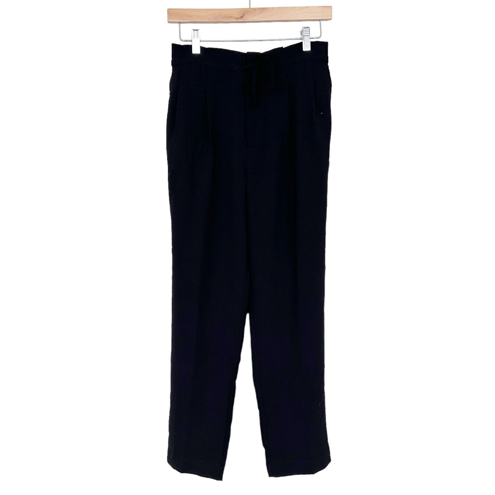 Madewell Madewell Black Drapey Drawstring Paperbag Pants Sz 4 Size 27" / US 4 / IT 40 - 6 Thumbnail