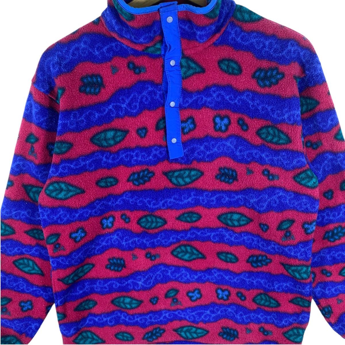 L.L. Bean × Patagonia Vintage Vintage L.L. Bean Red Multi Polar Fleece Half Button Size US M / EU 48-50 / 2 - 5 Thumbnail