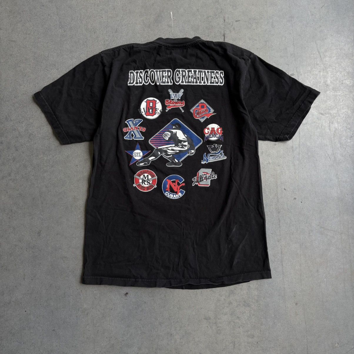 Authentic Negro Leagues × MLB × Vintage Vintage 90's Negro League Baseball Logos Tee Yankees Large Size US XL / EU 56 / 4 - 8 Thumbnail