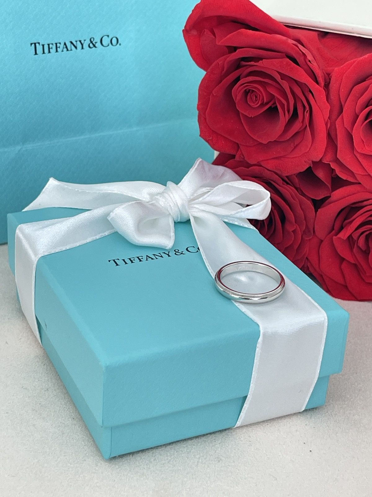 Tiffany & Co. Tiffany Milgrain Ring Platinum, 3 mm Wide 7.75 $1,600 Size ONE SIZE - 13 Thumbnail