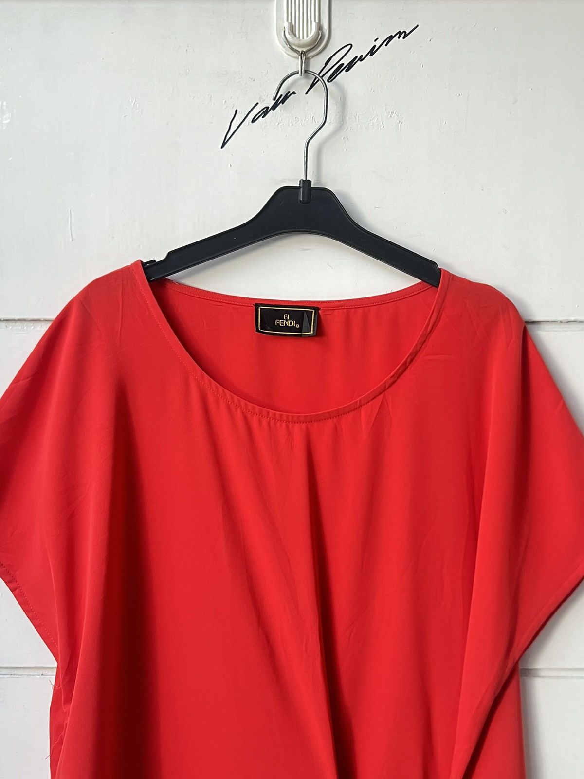 Fendi Fendi Red Midi Dress Size XS / US 0-2 / IT 36-38 - 3 Thumbnail