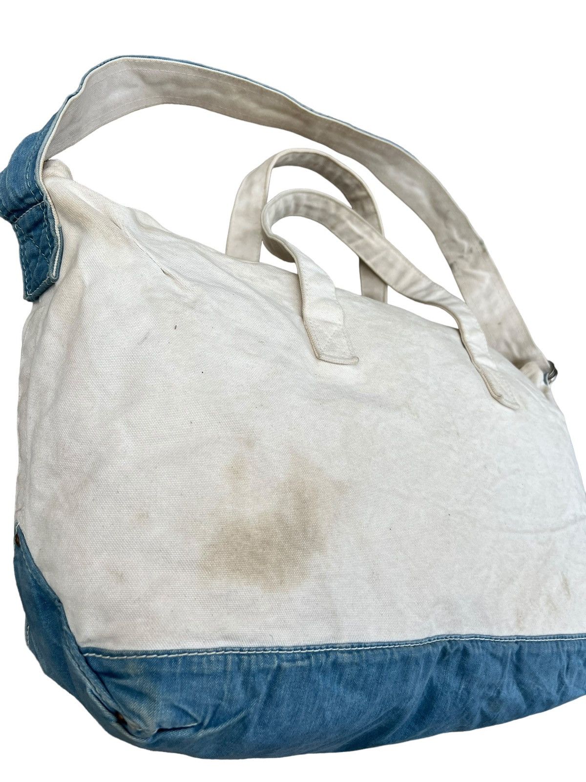 Japanese Brand Vintage Spellbound Patina Dirty Canvas 2 Way Tote Bag Size ONE SIZE - 7 Thumbnail