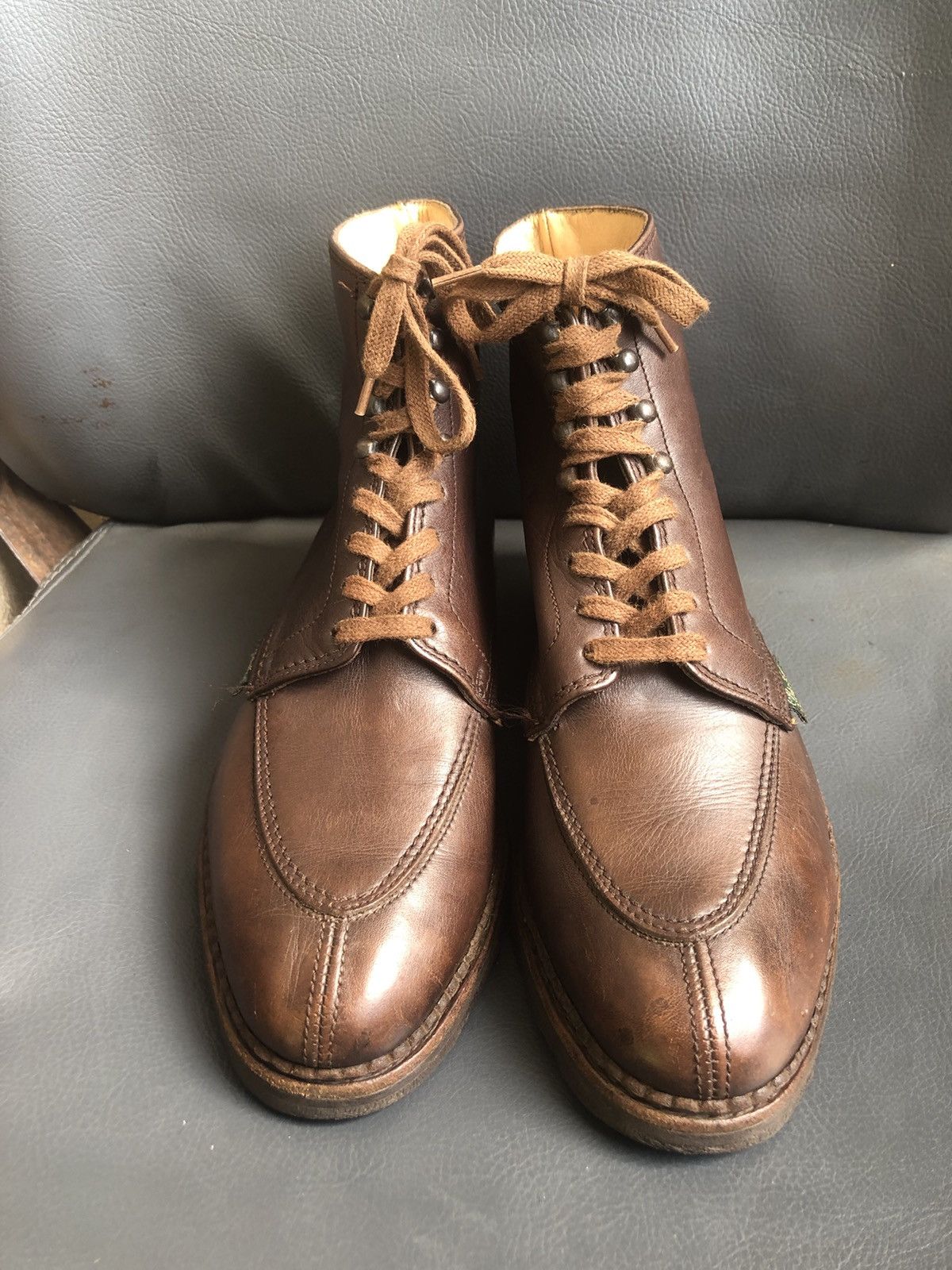 Paraboot Paraboot Griff Brown Leather Women’s Boots Size 4.5 K Size US 7 / IT 37 - 2 Thumbnail