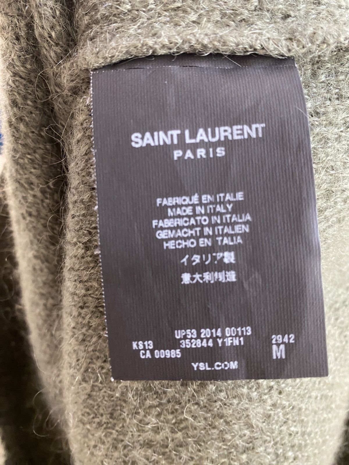 Saint Laurent Paris Saint Laurent - 2014 Mohair Sweater Green Size US M / EU 48-50 / 2 - 5 Thumbnail