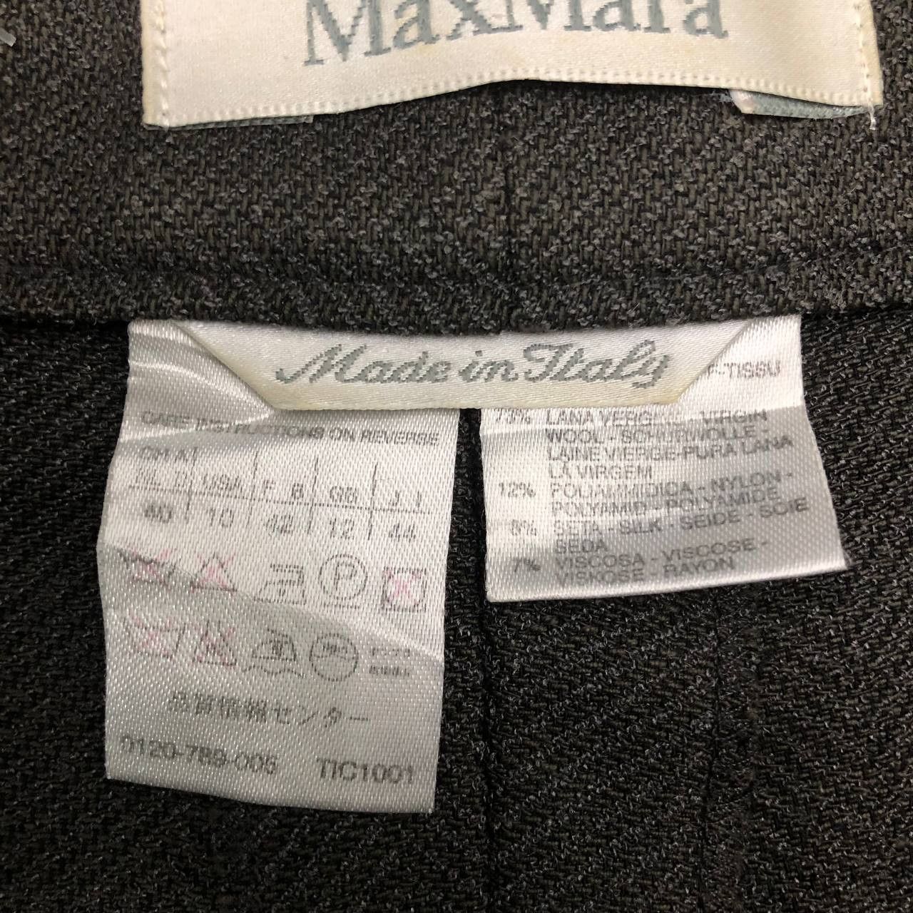 Max Mara P793 MAX MARA MADE IN ITALY FLARED HERRINGBONE PANTS Size 32" / US 10 / IT 46 - 5 Thumbnail