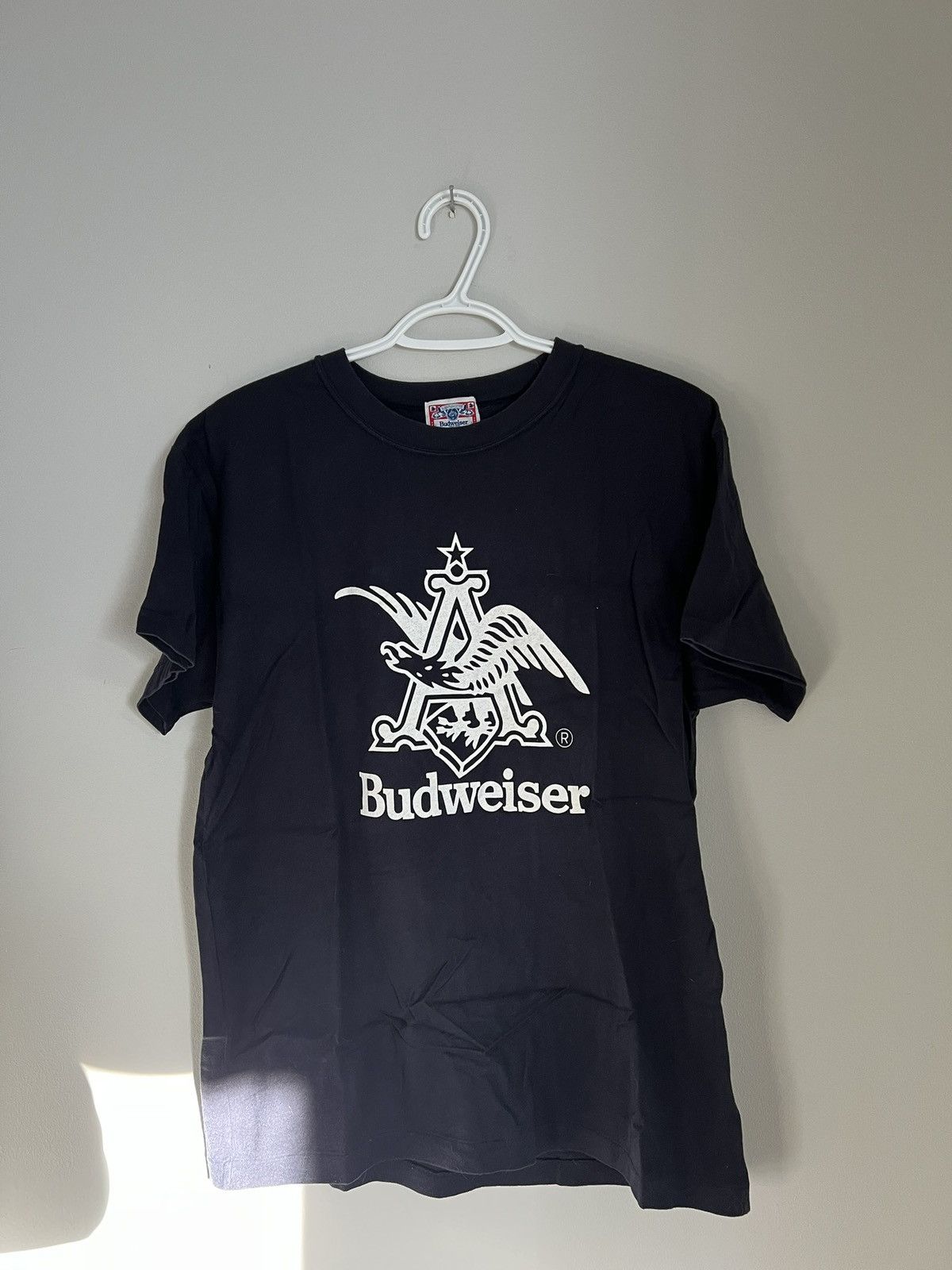 Budweiser VINATGE 90s BUDWEISER SINGLE STITCH NAVY T-SHIRT Size US L / EU 52-54 / 3 - 1 Thumbnail