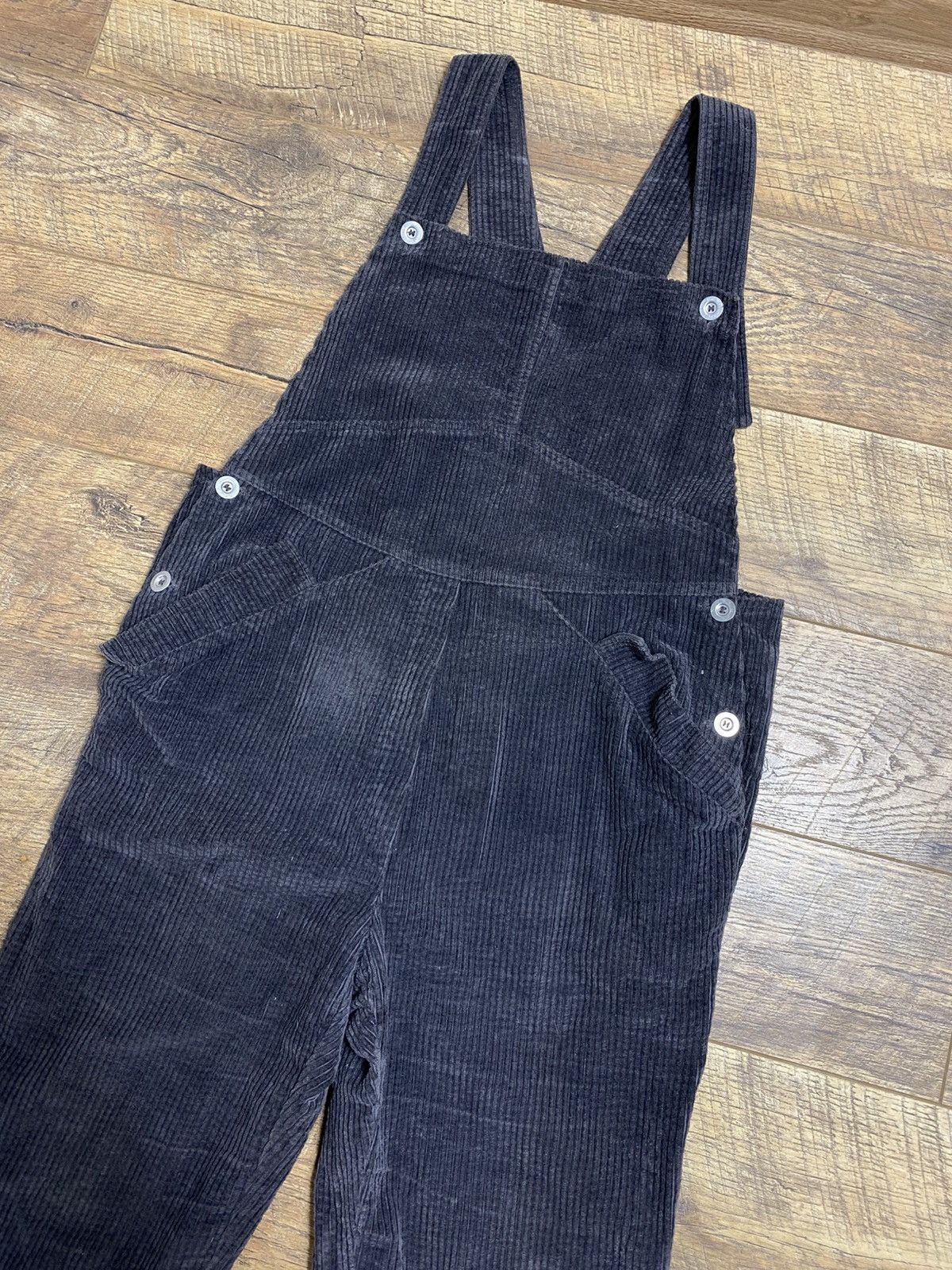 Vintage Prénatal 100% Cotton Gray Corduroy Overalls Made in Italy Size US 32 / EU 48 - 2 Thumbnail