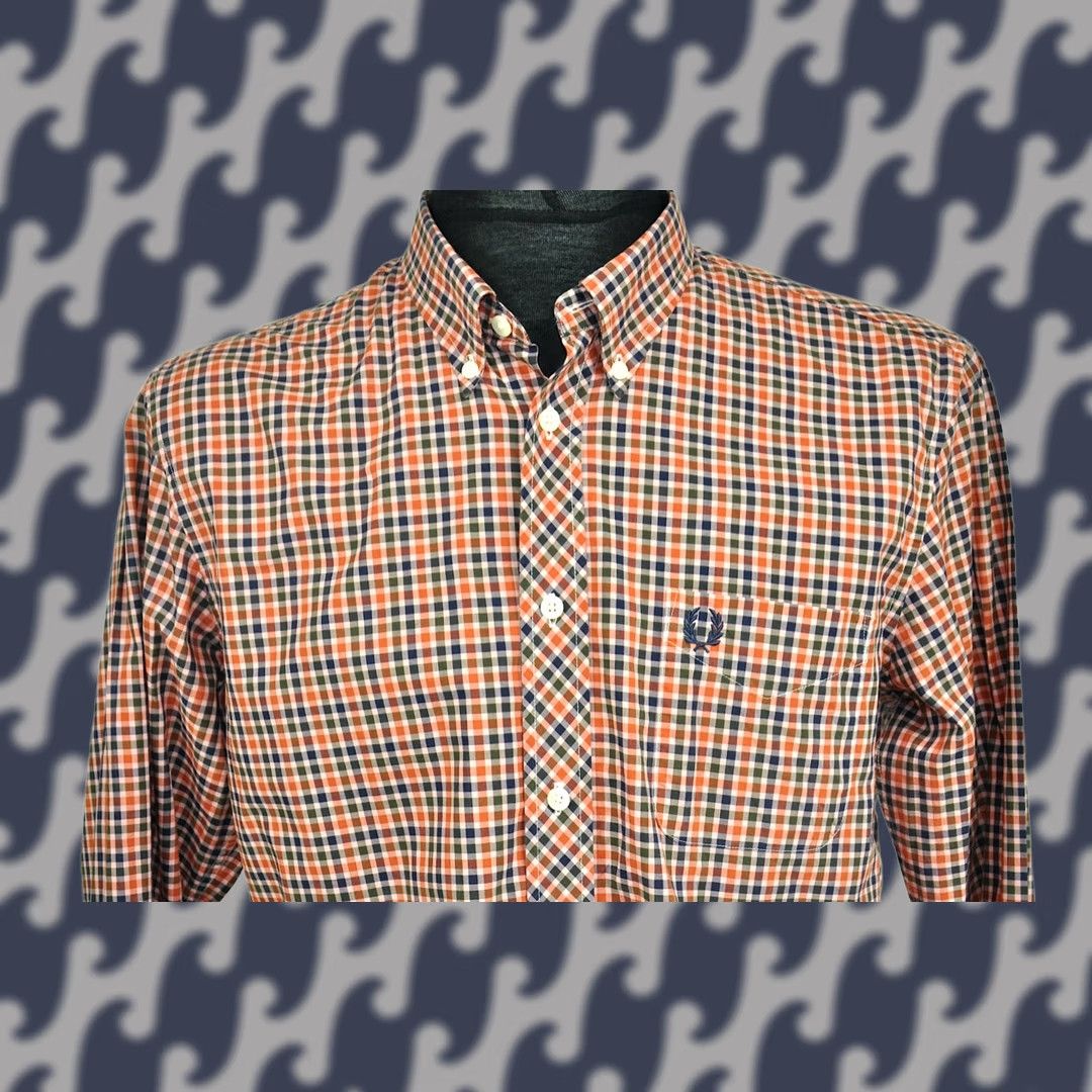 Fred Perry FRED PERRY Shirt Gingham Check Long Sleeve Men's M Size US M / EU 48-50 / 2 - 1 Thumbnail
