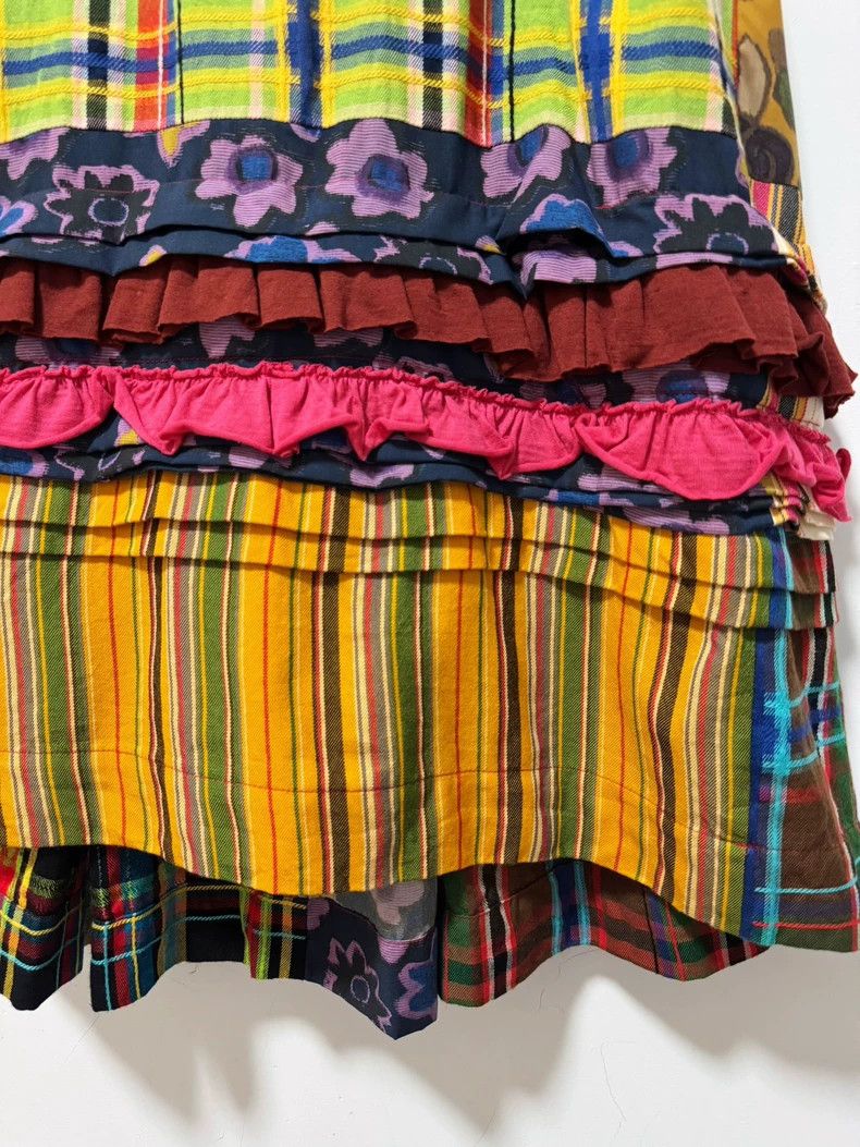 Comme des Garcons Comme Des Garcons size M Different materials striped plaid Size 23" - 6 Thumbnail