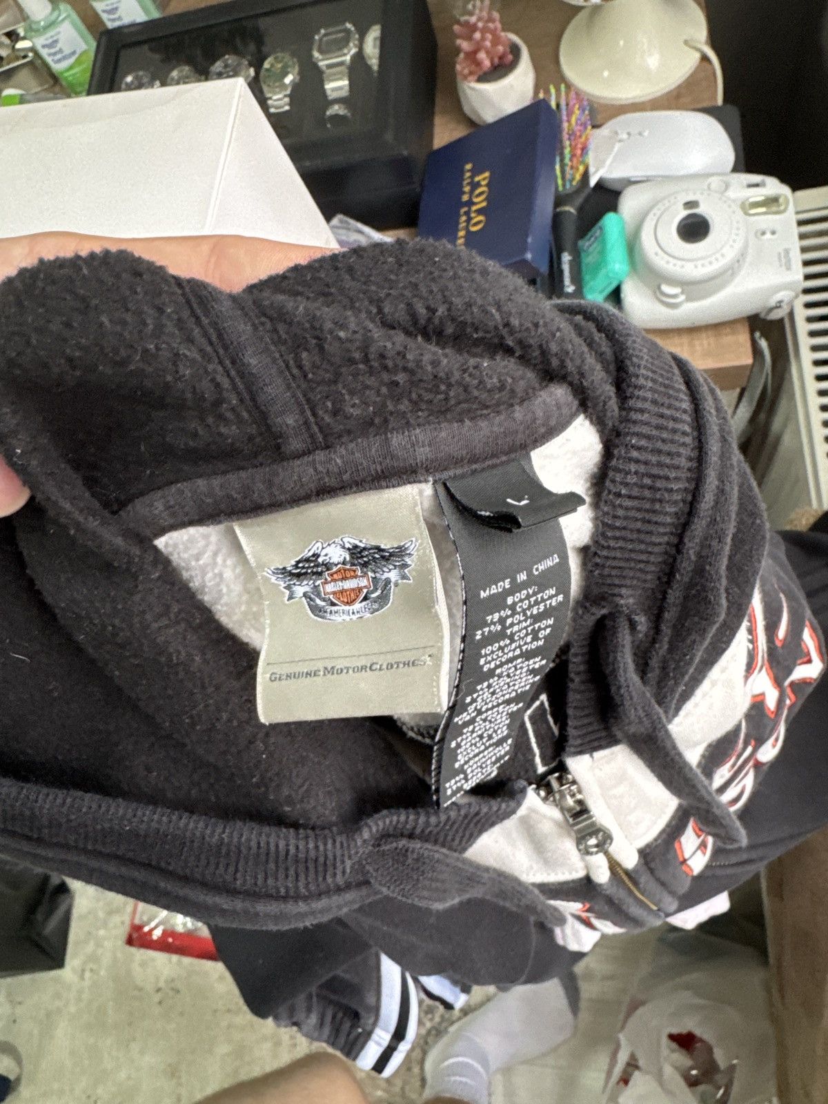 Harley Davidson × Vintage Harley Davidson Zip Hoodie Size L / US 10 / IT 46 - 7 Thumbnail