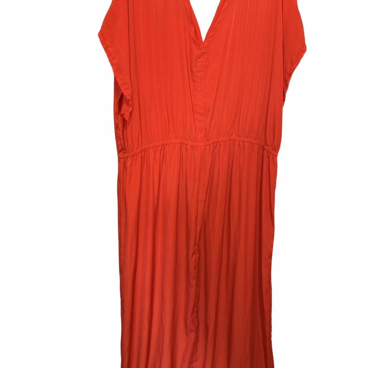 Designer Stylish Orange Maxi Dress Size 3XL / US 20-22 - 2 Thumbnail