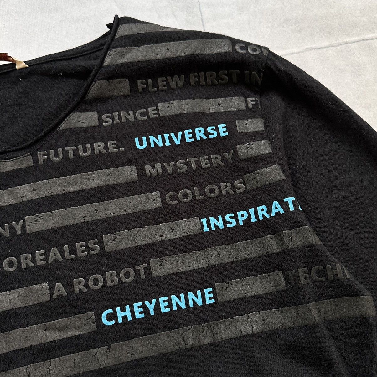 Hysteric Glamour × If Six Was Nine × Le Grande Bleu (L.G.B.) Japan Striped Poem LGB Junya Watanabe Vibe Long T Shirt Y2K Size US L / EU 52-54 / 3 - 4 Thumbnail