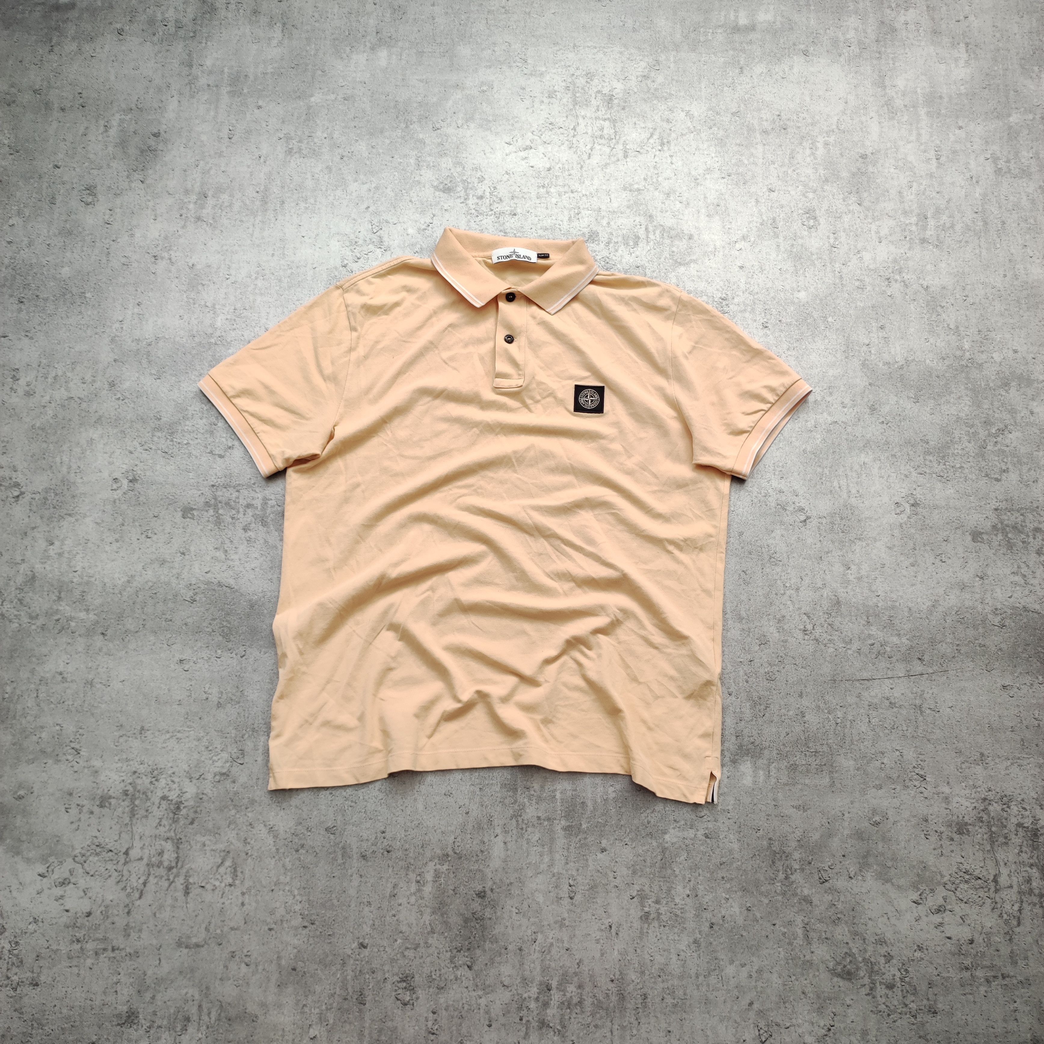 RARE Stone Island Classic Logo Football Polo Shirt