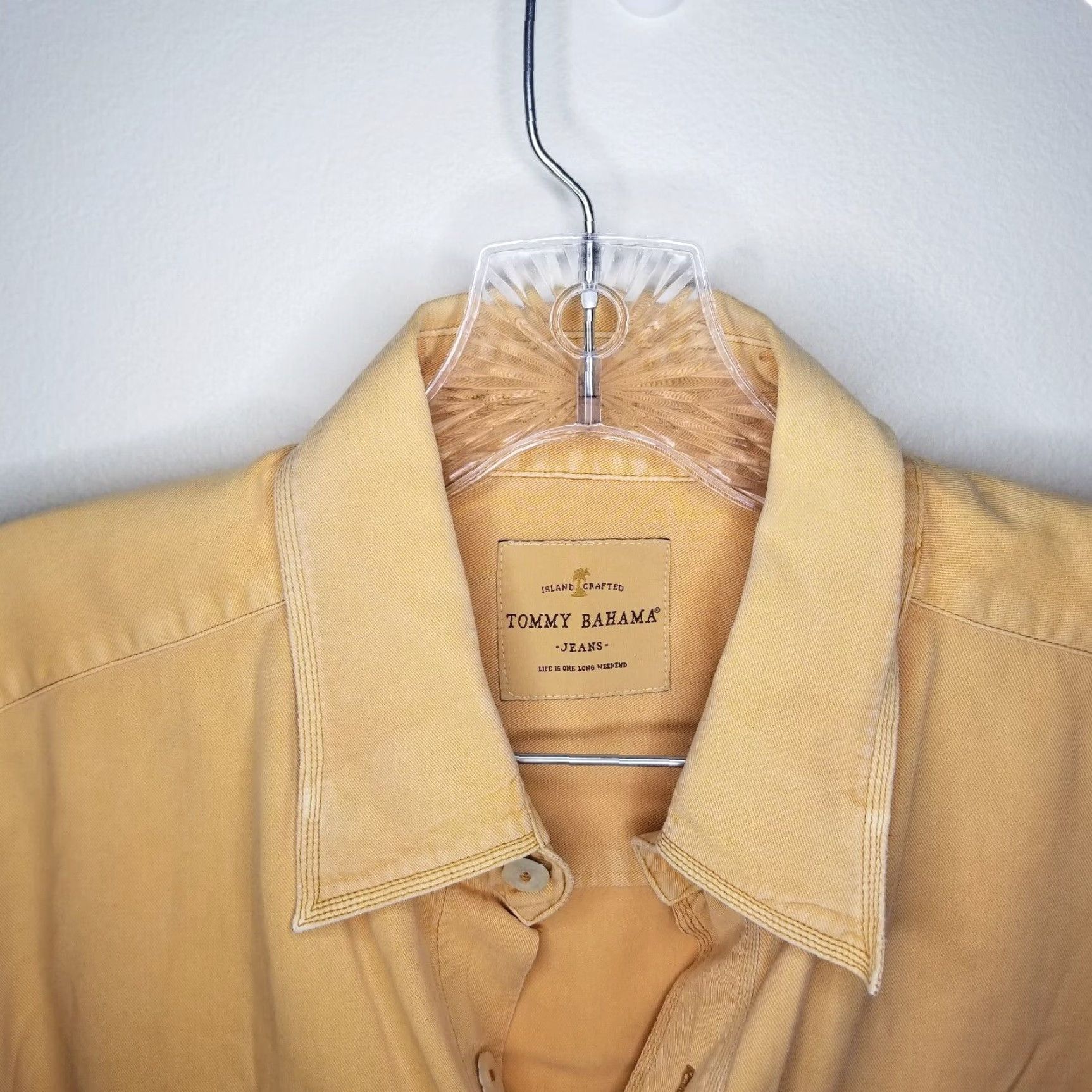 Tommy Bahama Tommy Bahama Men's Long Sleeve Button-Up Shirt Large Orange Casual Apparel Bahamas Size US L / EU 52-54 / 3 - 4 Thumbnail