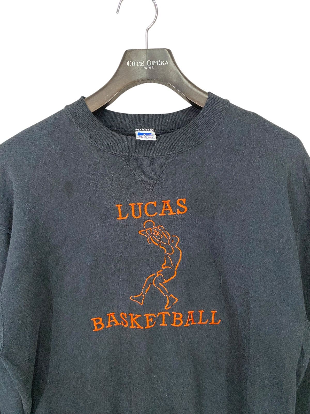Russell Athletic Vintage 90s lucas basketball sweatshirt crewneck pullover Size US L / EU 52-54 / 3 - 4 Thumbnail