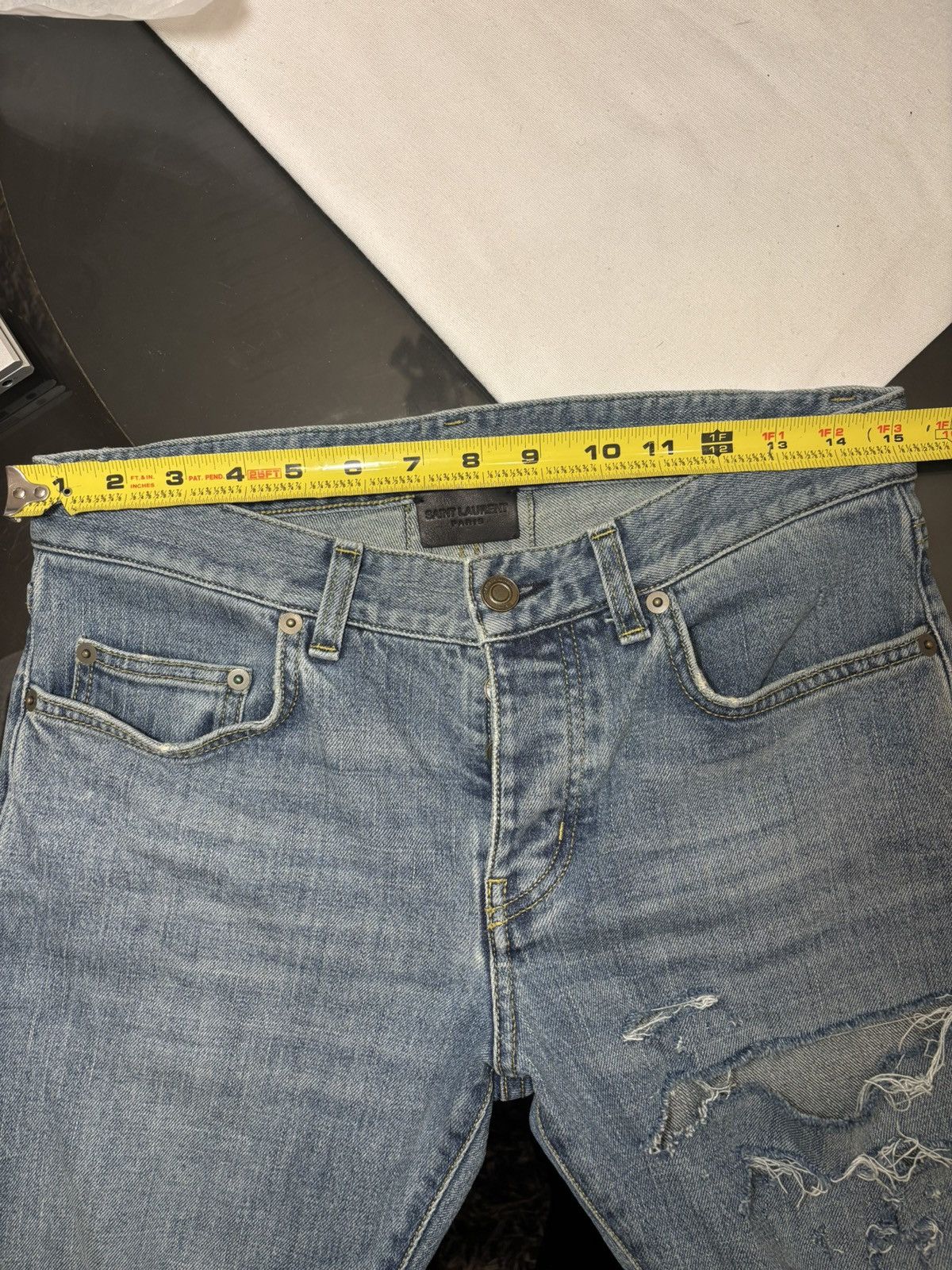 Saint Laurent Paris Title: Saint Laurent Paris 2014 D01 M/SL-LW Destroyed Jeans Size US 28 / EU 44 - 12 Thumbnail