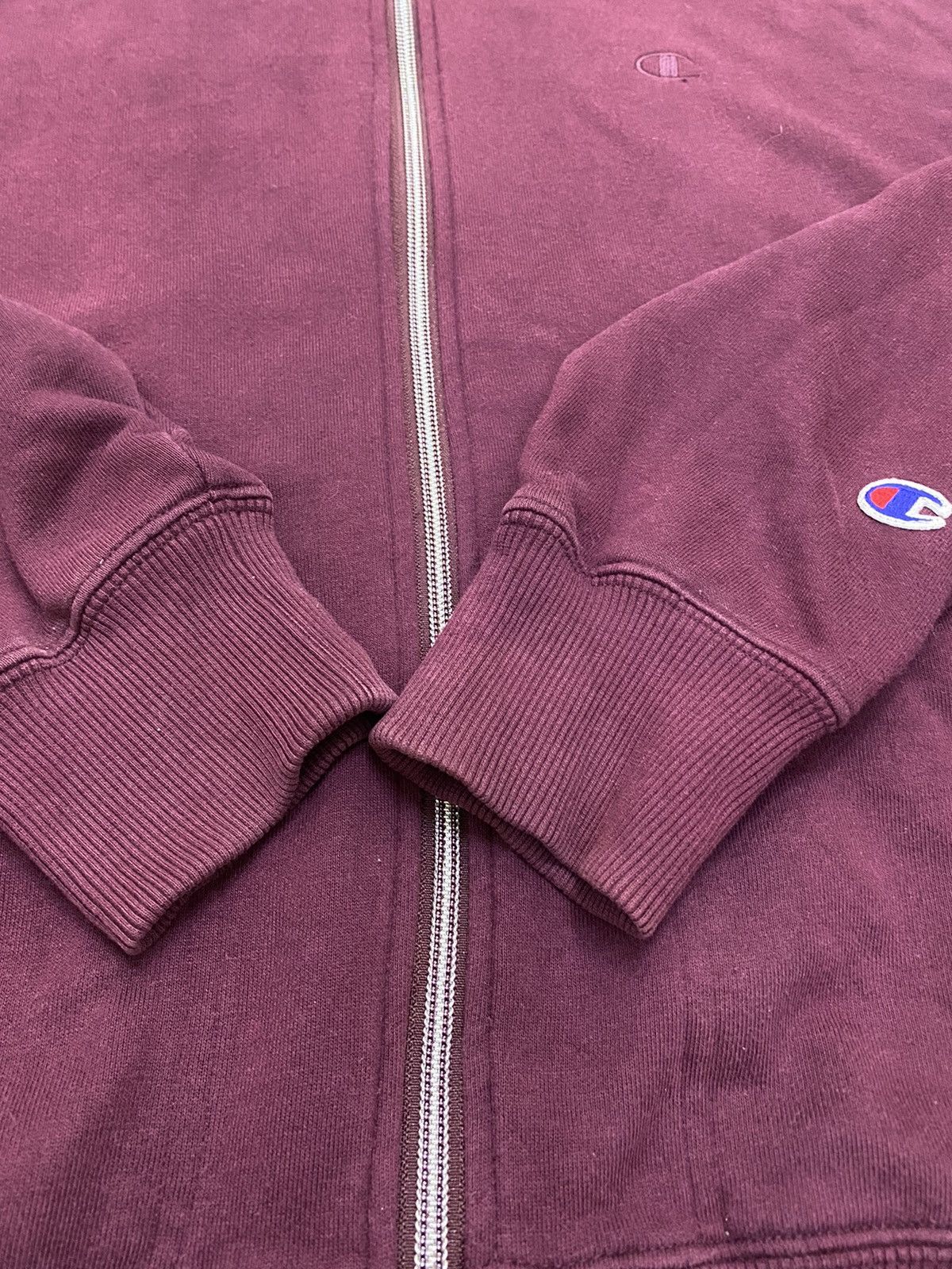 Champion × MLB CHAMPION HOODIE ZIPPER UP VINTAGE RARE MAROON COLOUR Size US L / EU 52-54 / 3 - 9 Thumbnail