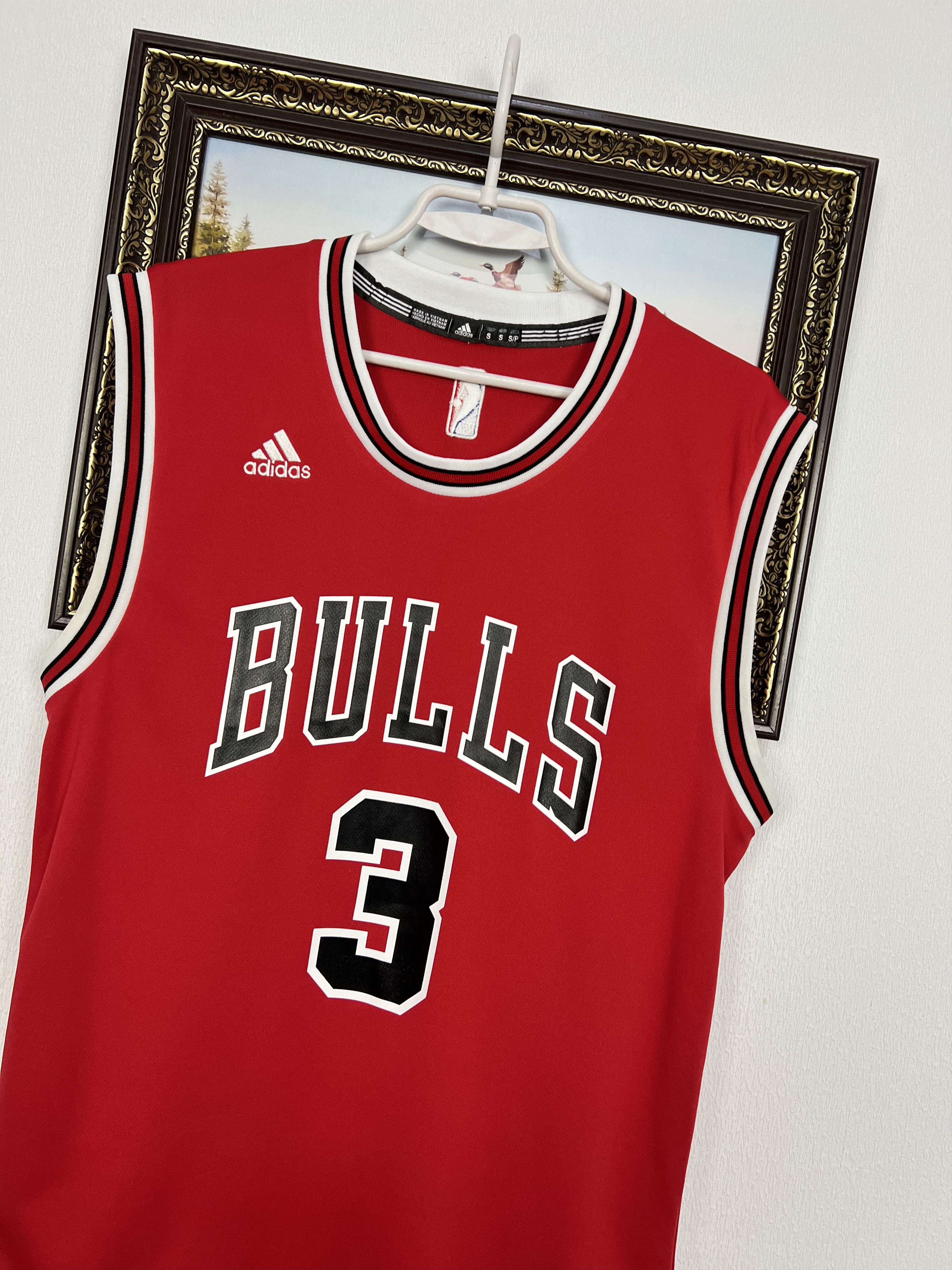 Adidas Vintage Adidas Chicago Bulls NBA #3 Wade Jersey Mens Shirt Size US S / EU 44-46 / 1 - 3 Thumbnail