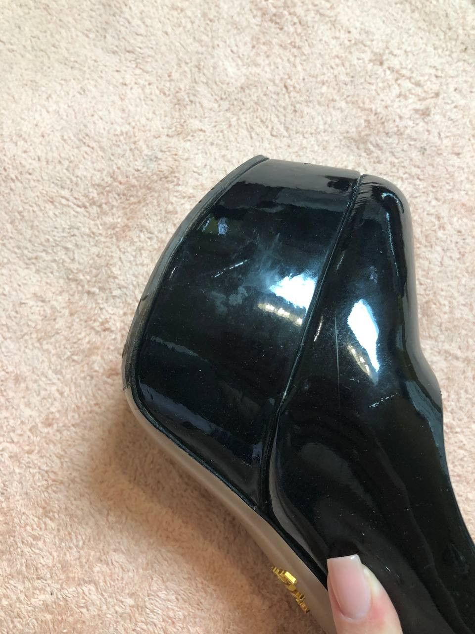 Prada Luxury Prada Patent Leather Black High Heels Size US 8 / IT 38 - 8 Thumbnail