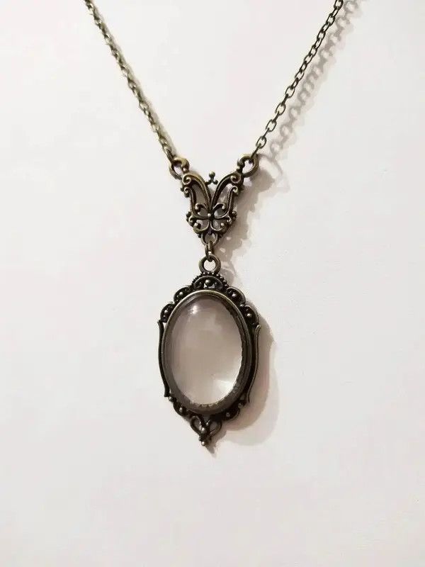 Other Vintage Transparent Glass Pendant Necklace Size ONE SIZE - 3 Thumbnail