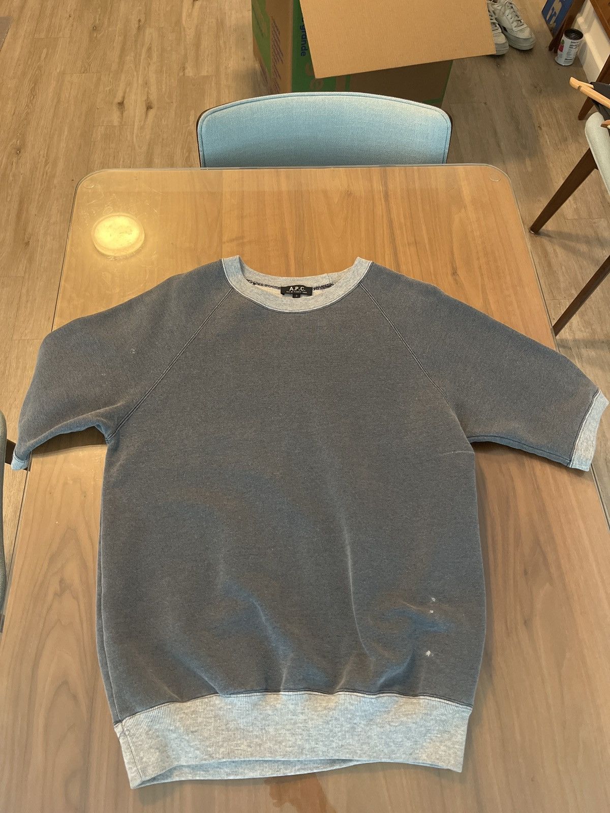 A.P.C. A.P.C. Short Sleeve Sweatshirt Size US M / EU 48-50 / 2 - 2 Thumbnail